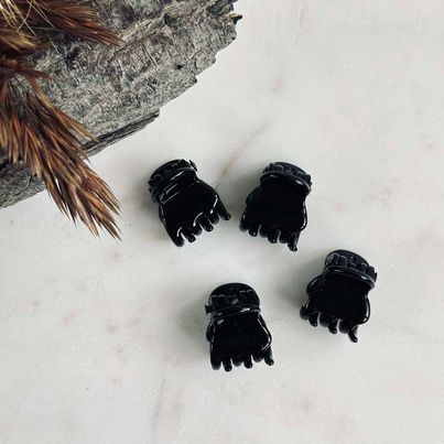 Hårklämmor Gaisa Svart mini - 4 st