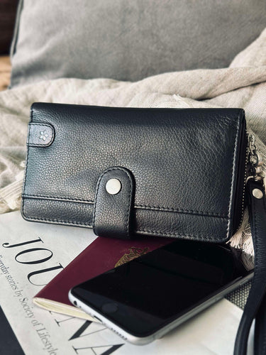 Elegant Handväska – Svart / Silver