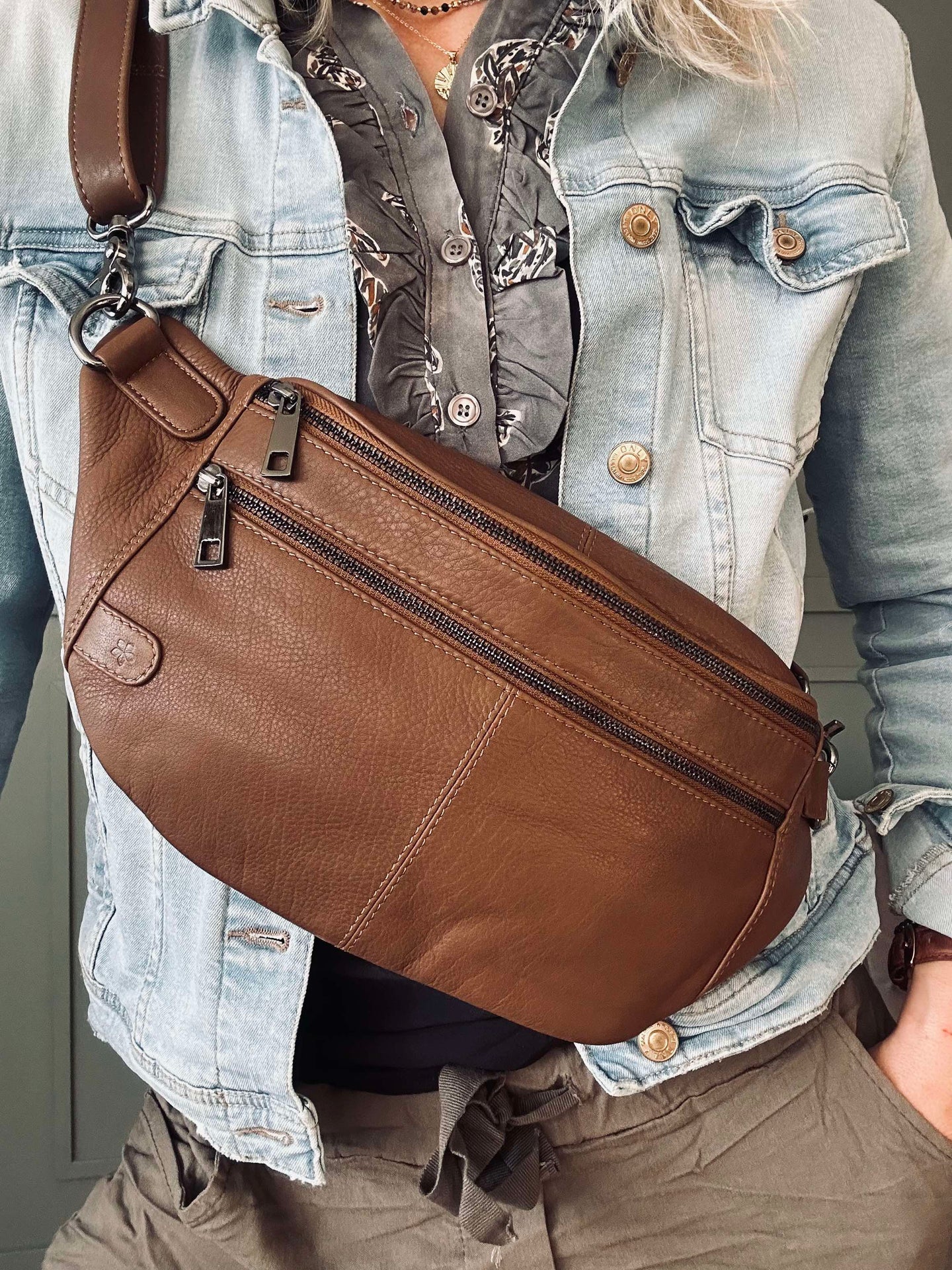 Bumbag Astrid - Coffee / Gunmetal