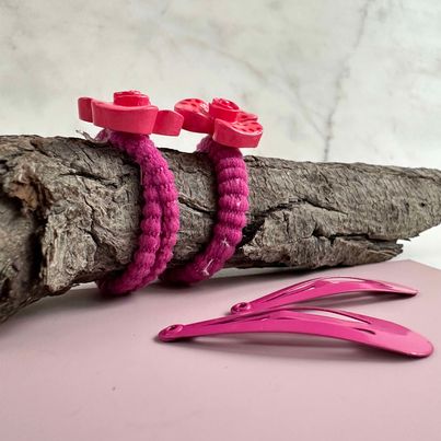 Håraccessoarer set Signe - Rosa