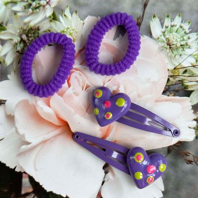 Håraccessoarer set Frida - Lila