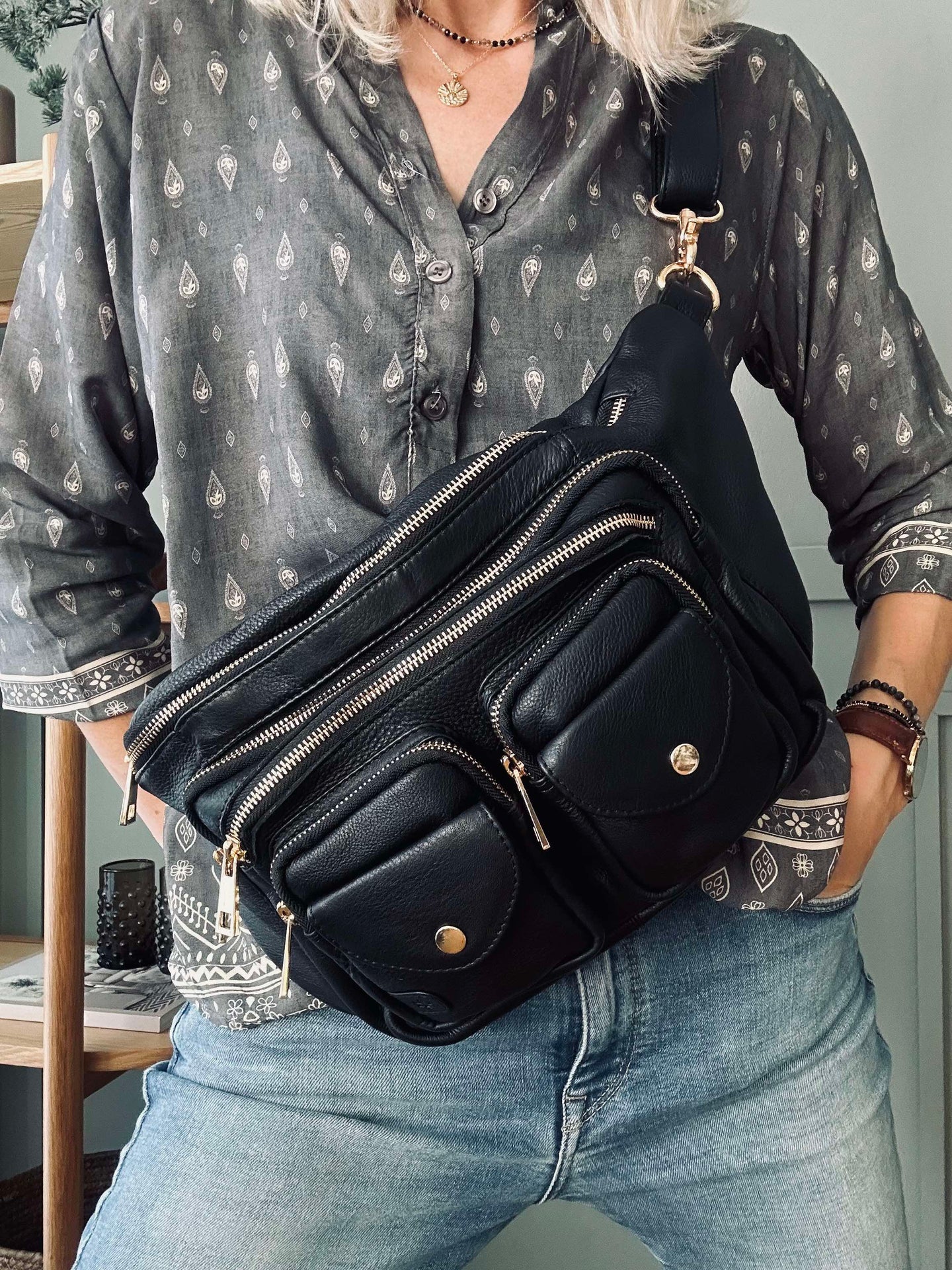 Bumbag Big Deluxe - Black / Gold