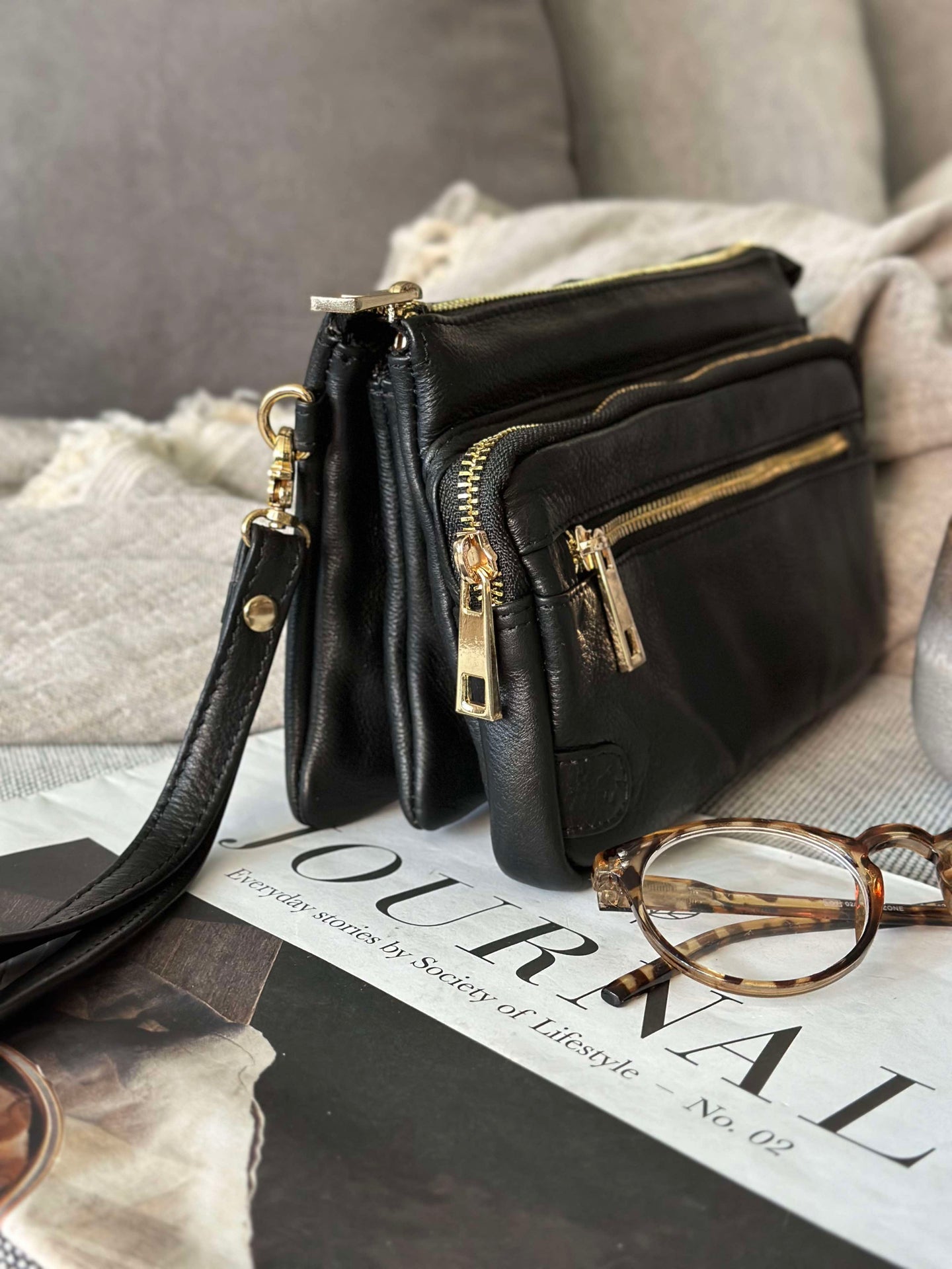 Clutch Deluxe – Svart / Guld