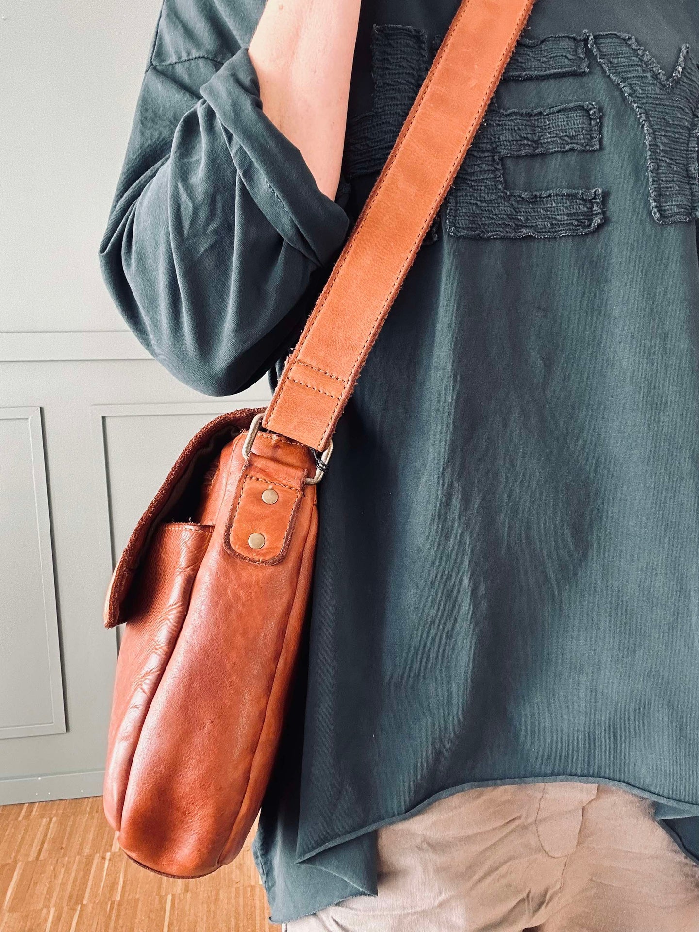 Arbetsväska - Rå konjak