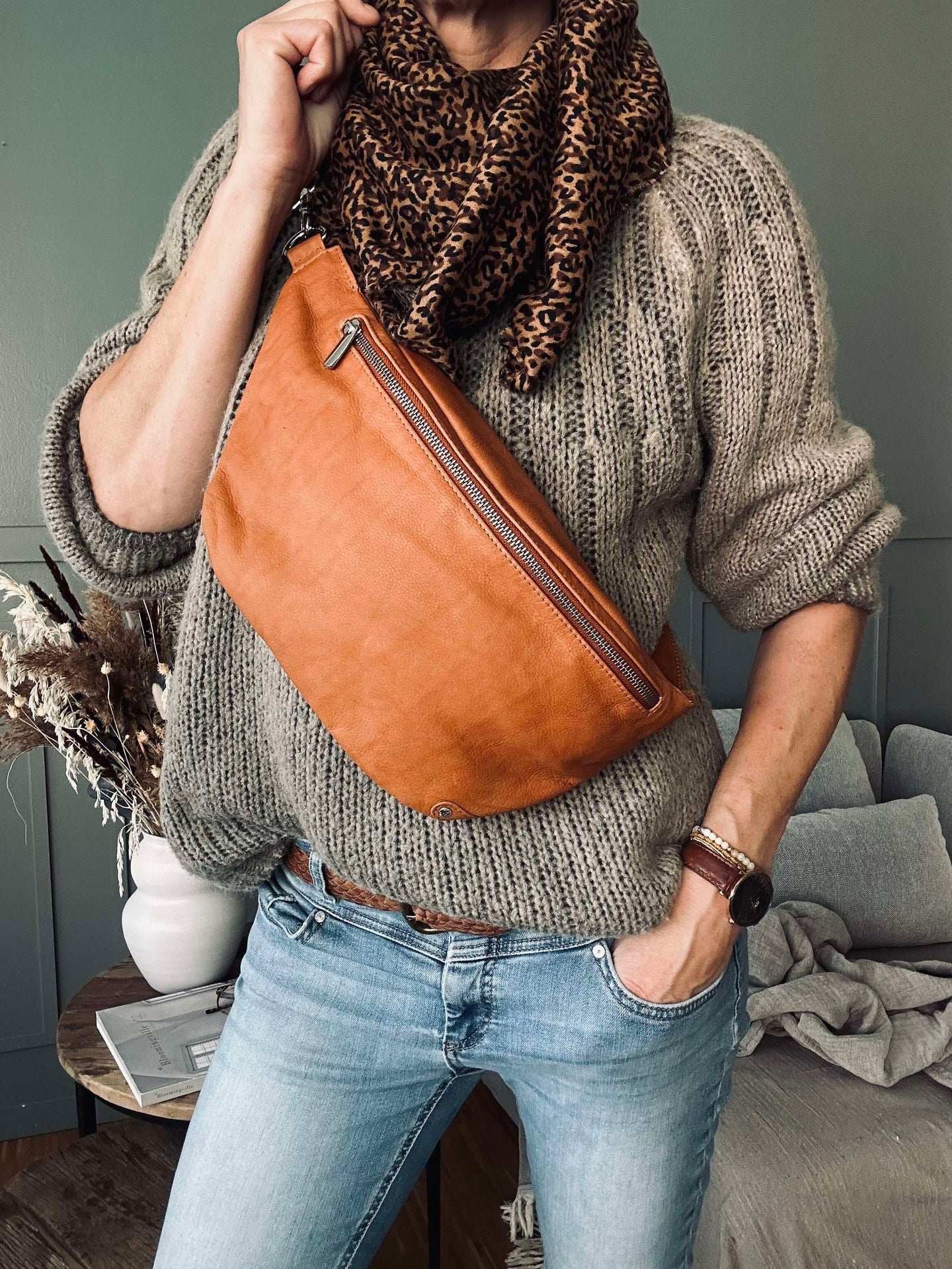 Bumbag Aura Big Cognac