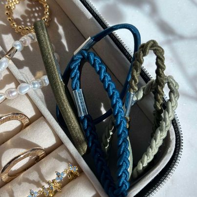 Hårsnoddar Blue / Green - 6 st