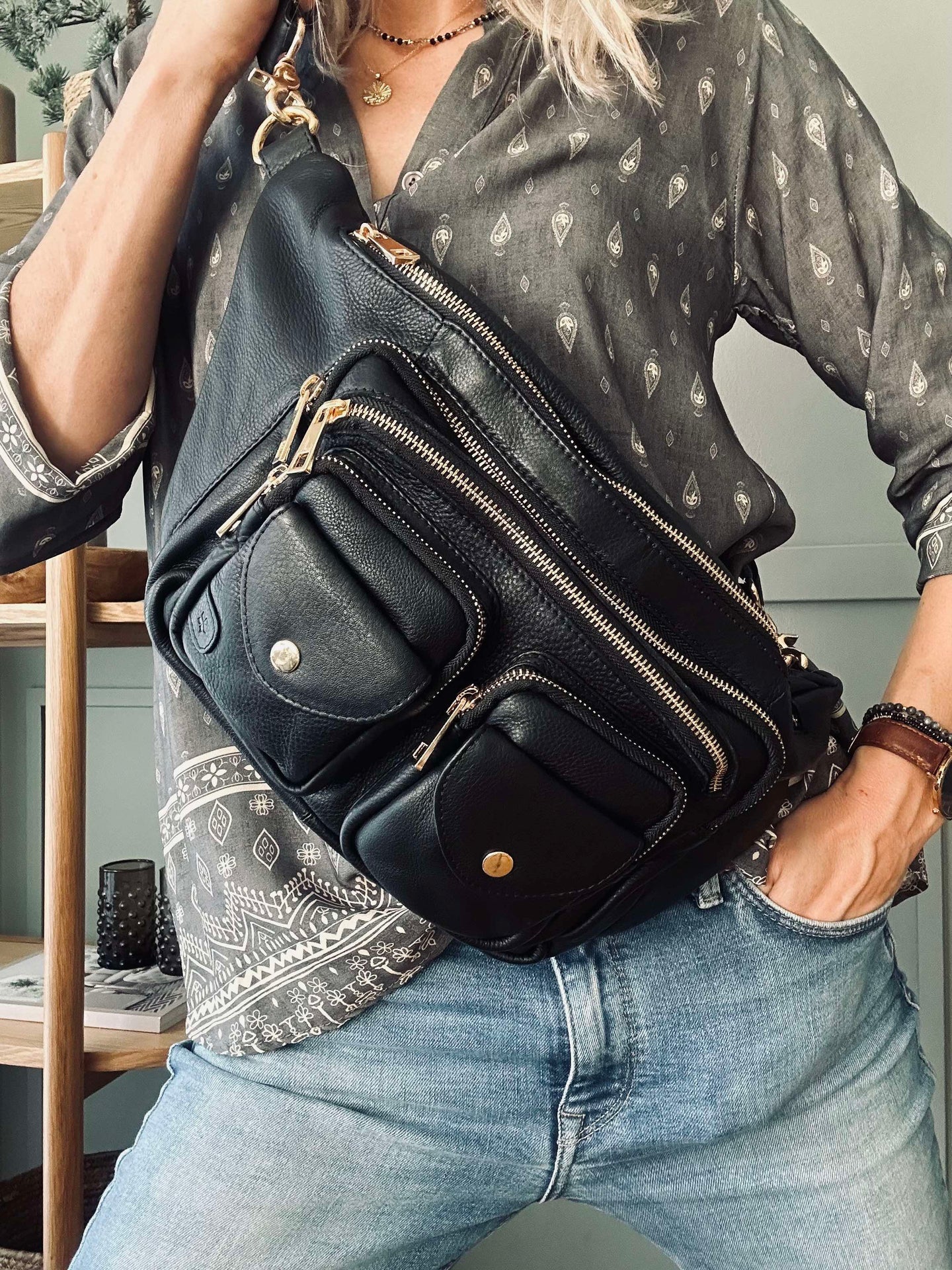 Bumbag Big Deluxe - Black / Gold