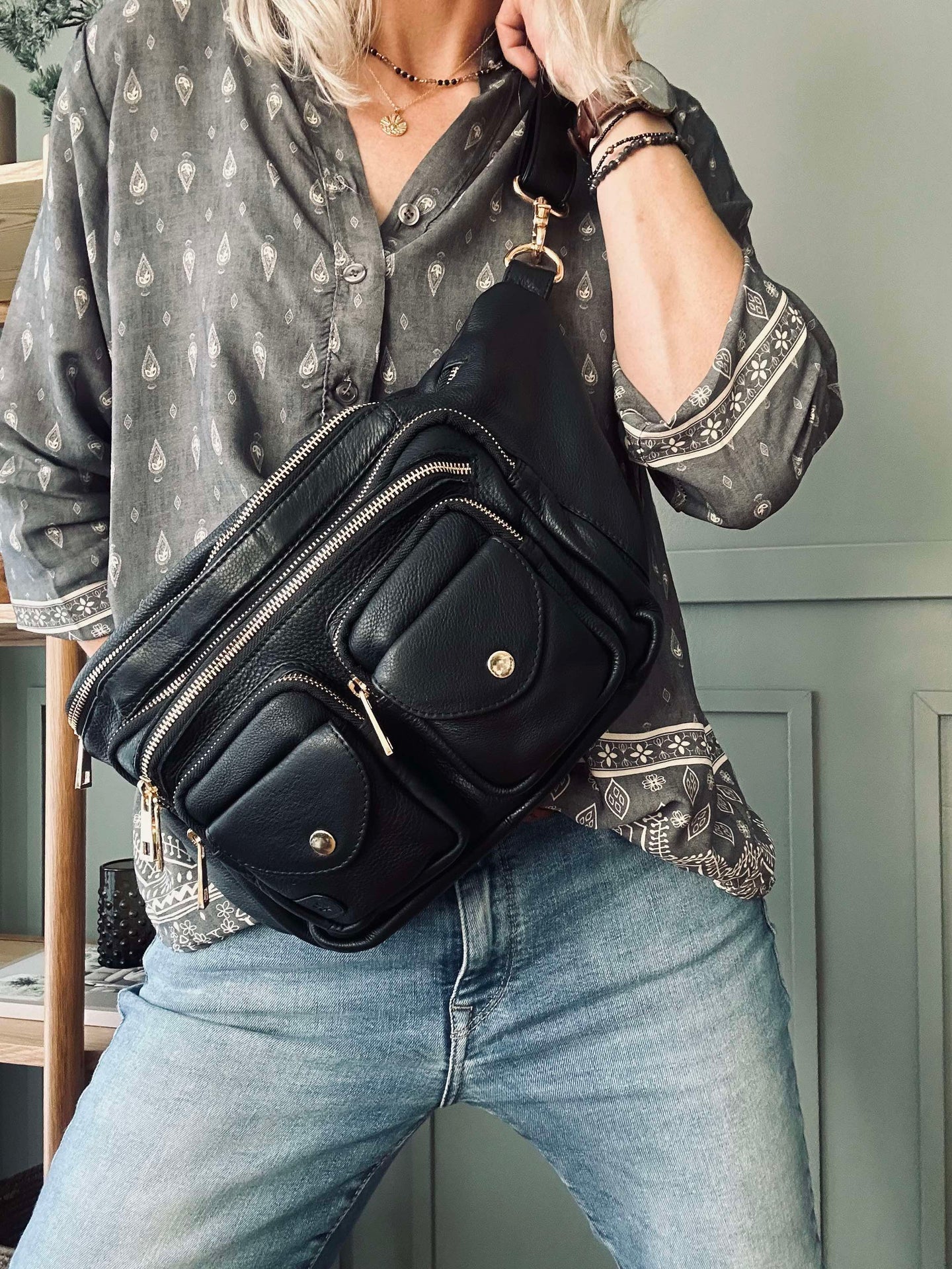 Bumbag Big Deluxe - Black / Gold