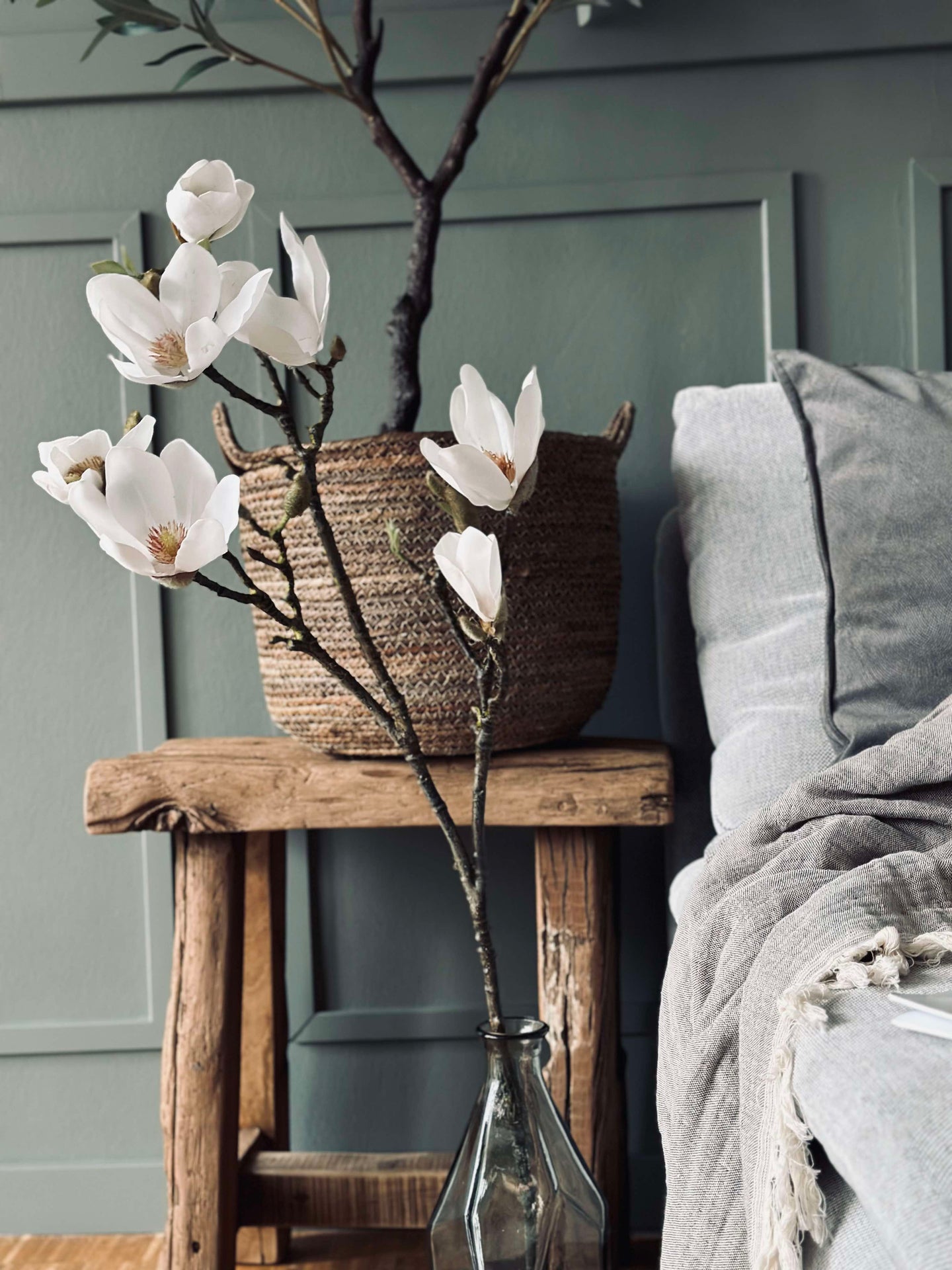 Blomma Magnolia - Vit 88 cm