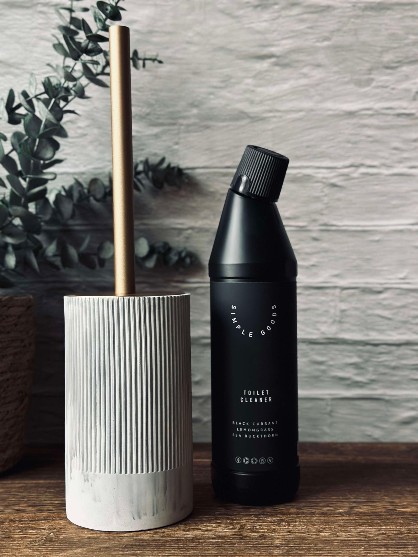 Toalettborste med marmoreffekt