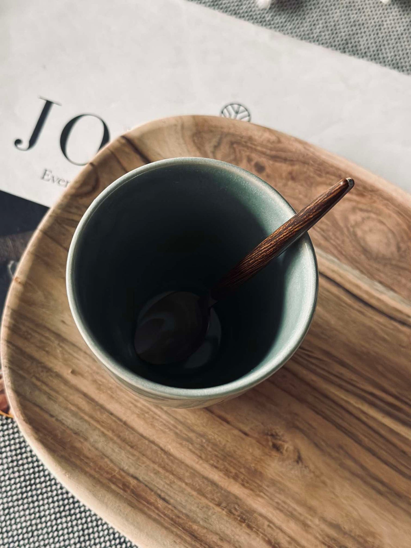 Mugg utan handtag stengods – Mint