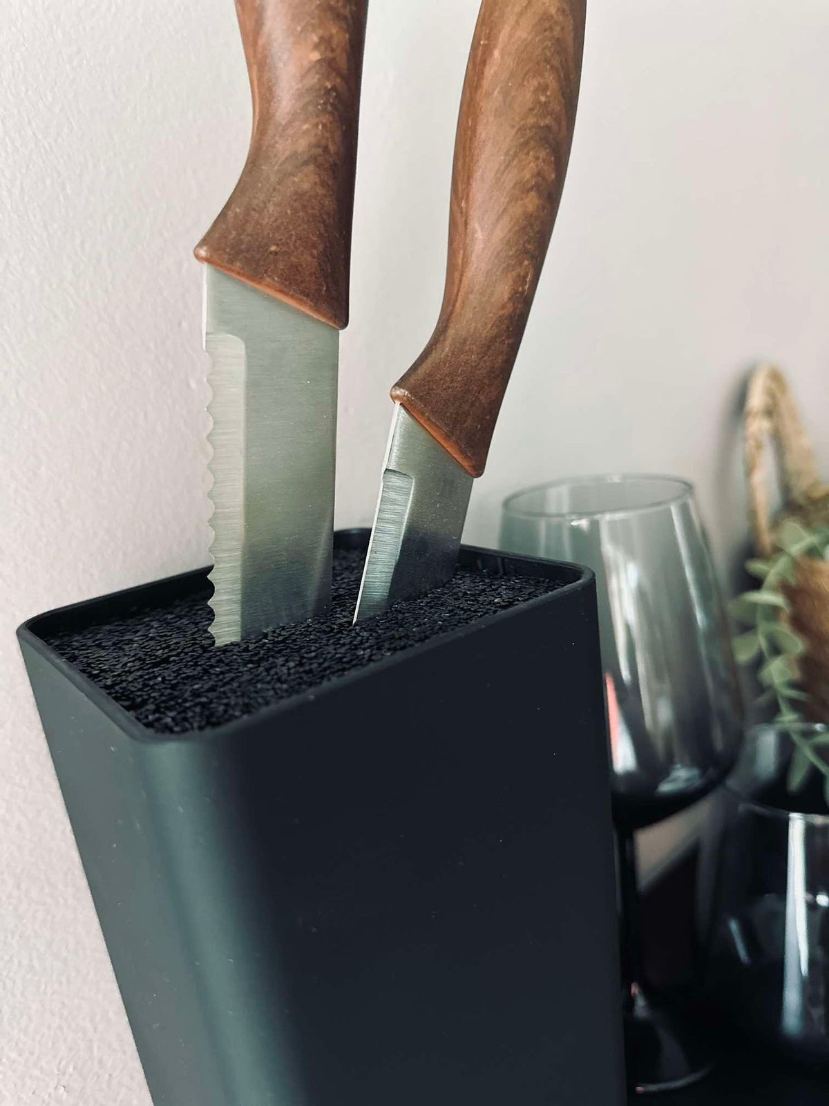 Knivblock - Matt svart