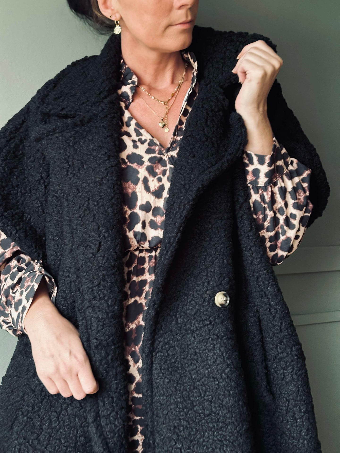 Väst oversize Molly Black