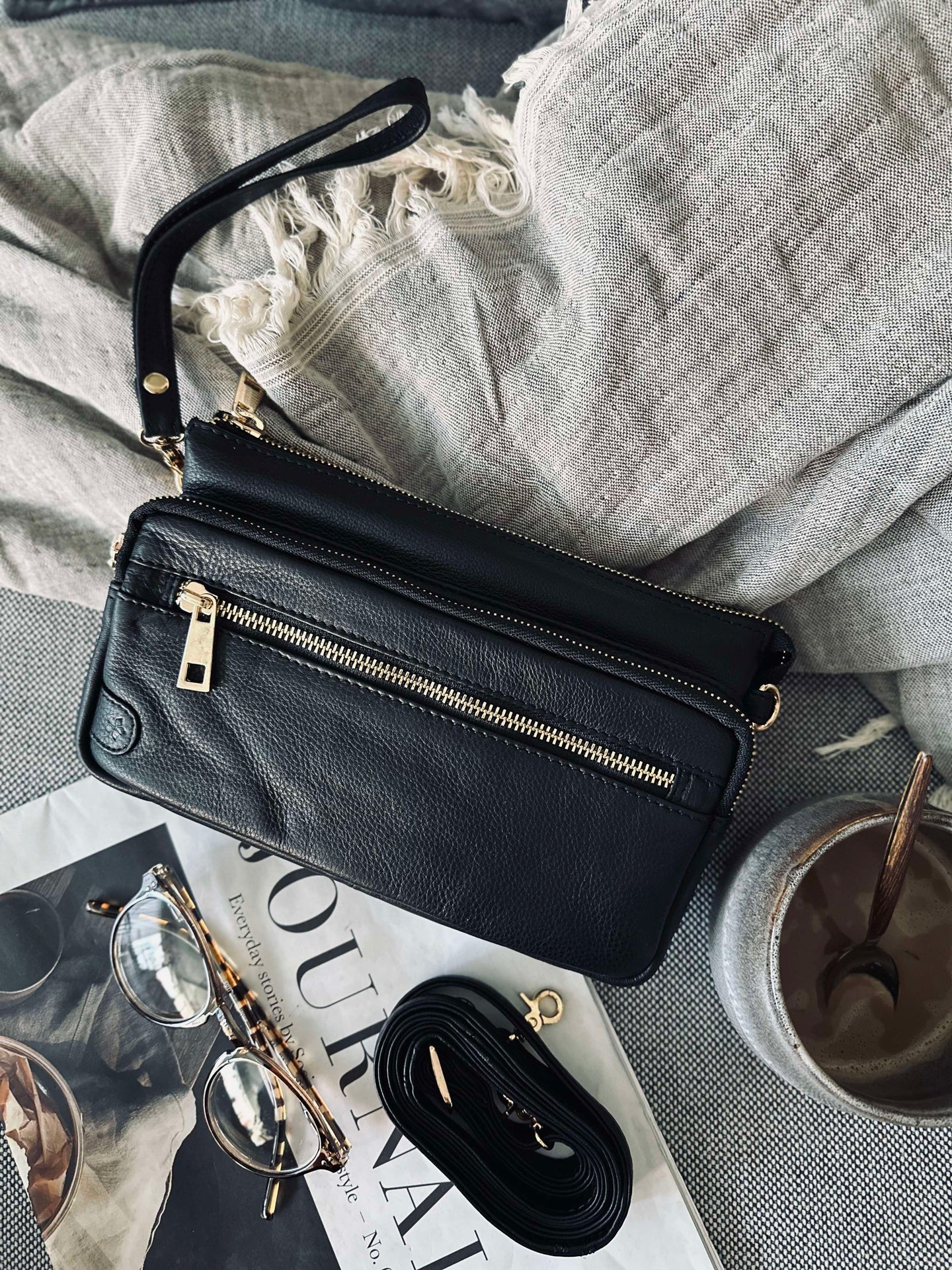 Clutch Deluxe – Svart / Guld