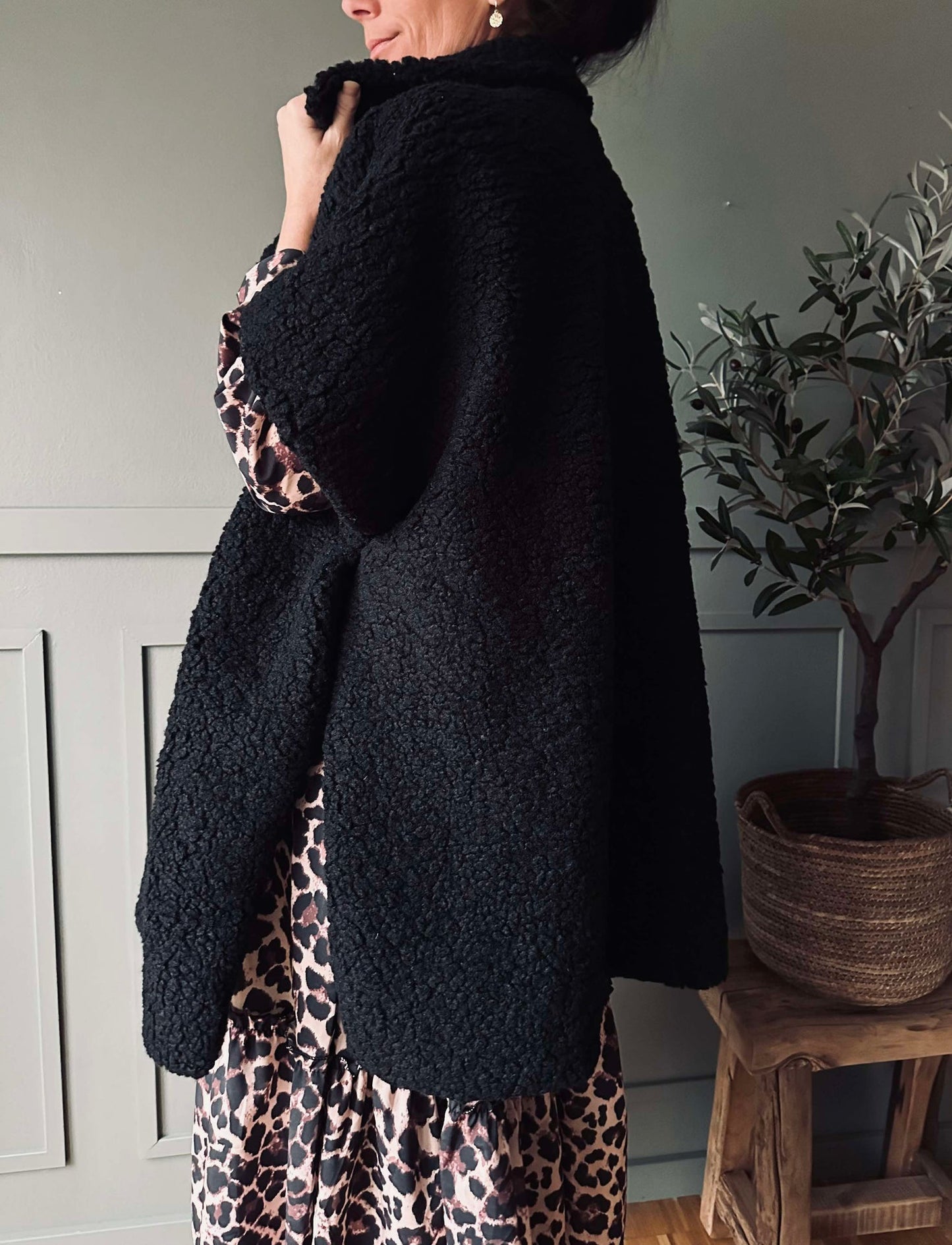 Väst oversize Molly Black