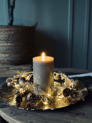 LED ljusslinga med kottar och svampar