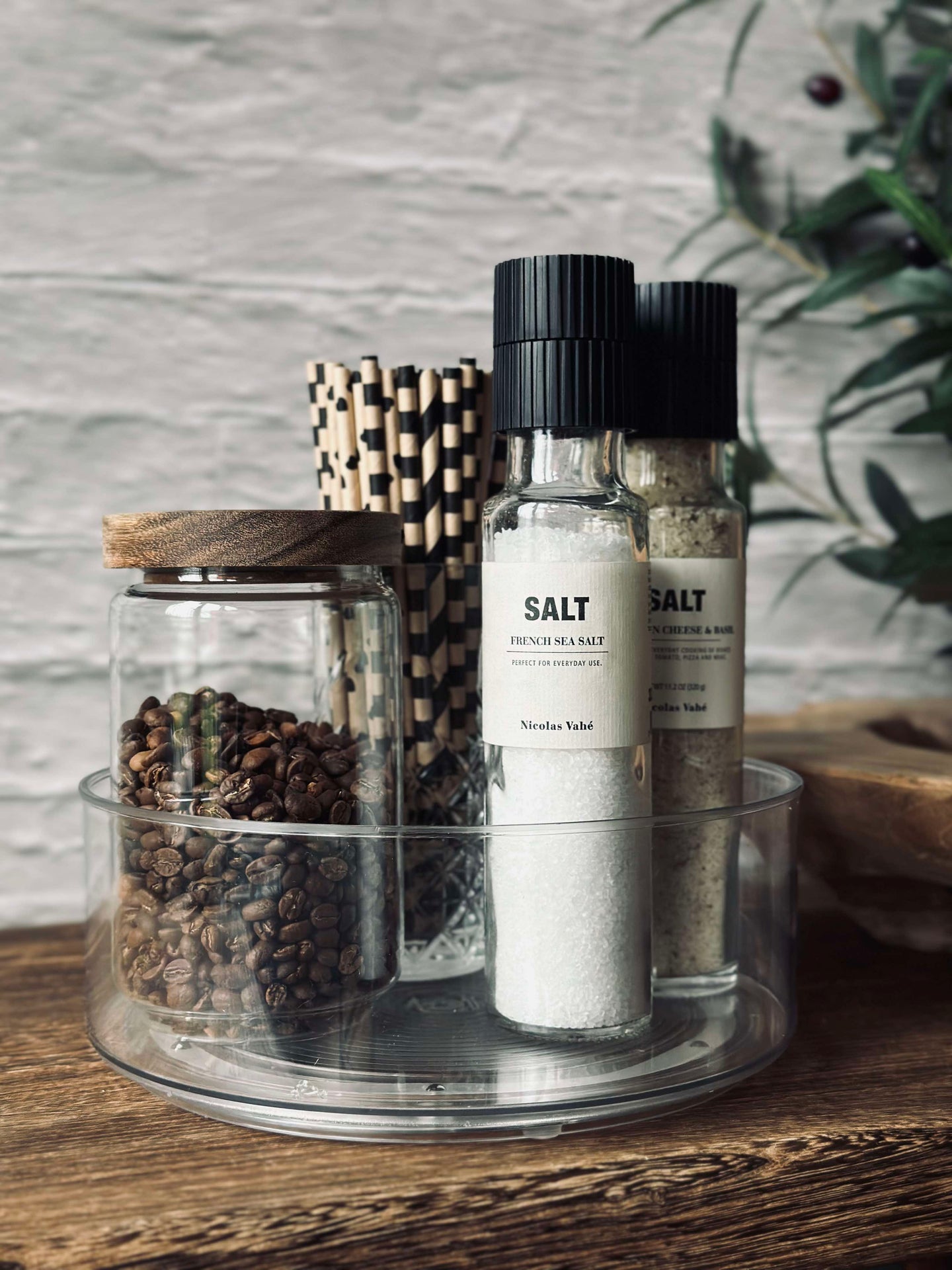 Roterande fat med hög kant