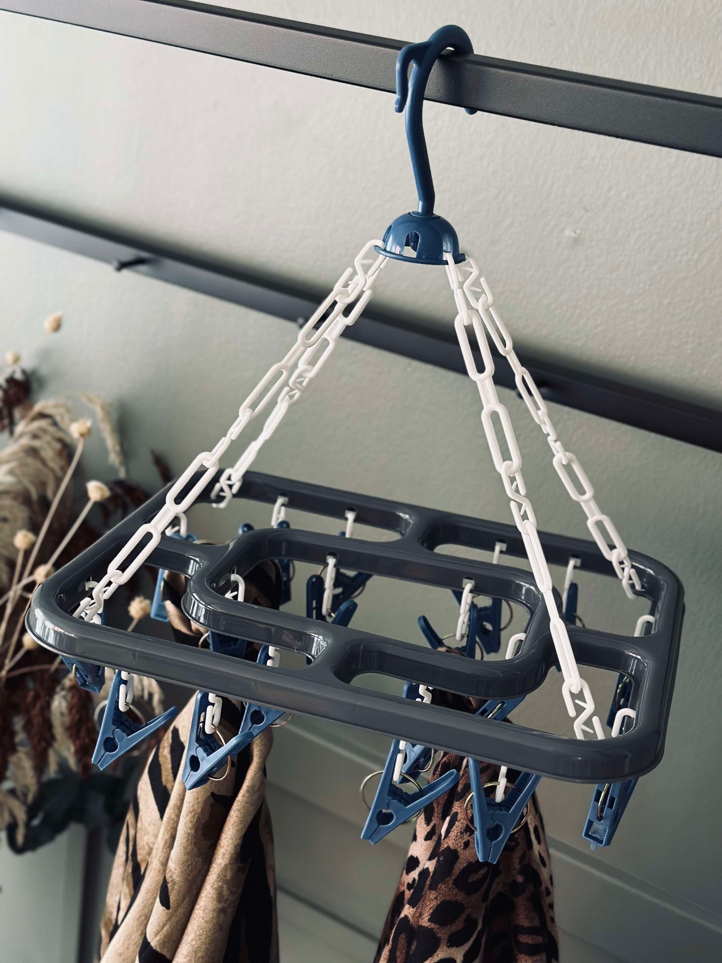 Hängare med klämmor - Blå