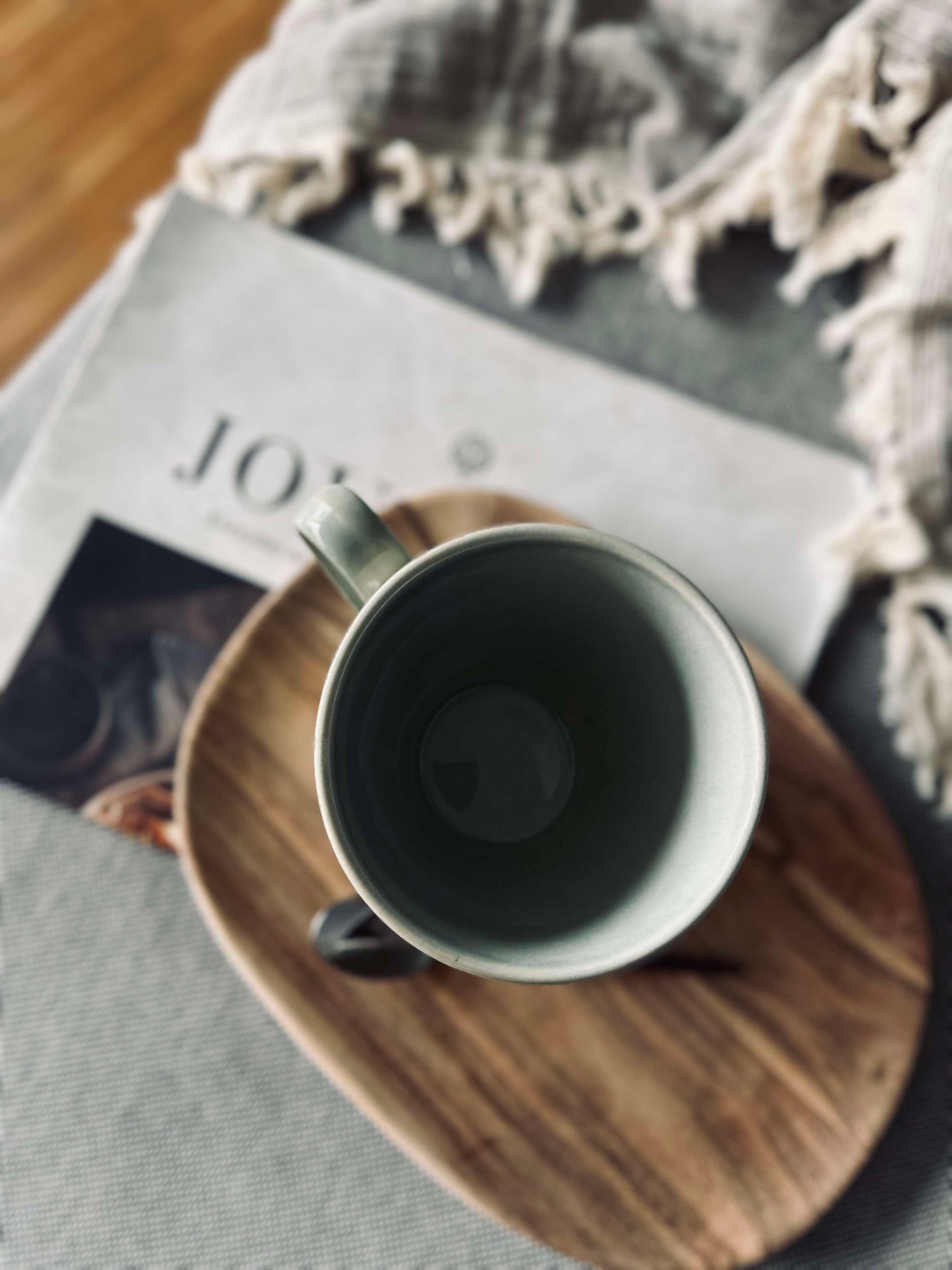 Mugg XL med handtag i stengods – Mint