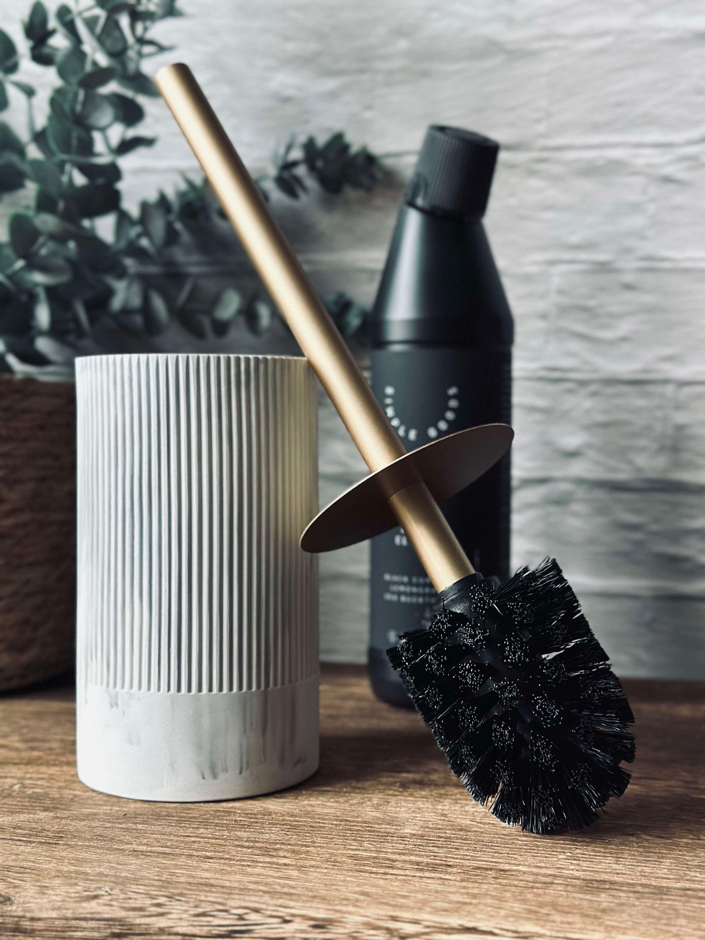 Toalettborste med marmoreffekt