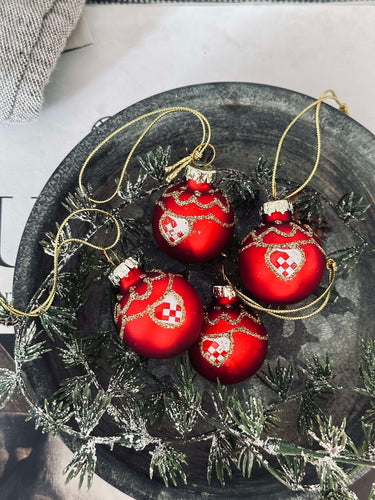 Julgranskulor - Set med 4 st