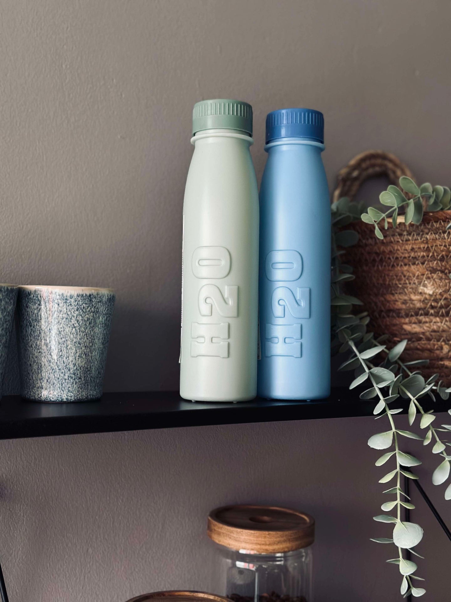 Vattenflaska H2O 500 ml - Grön / Blå Mix
