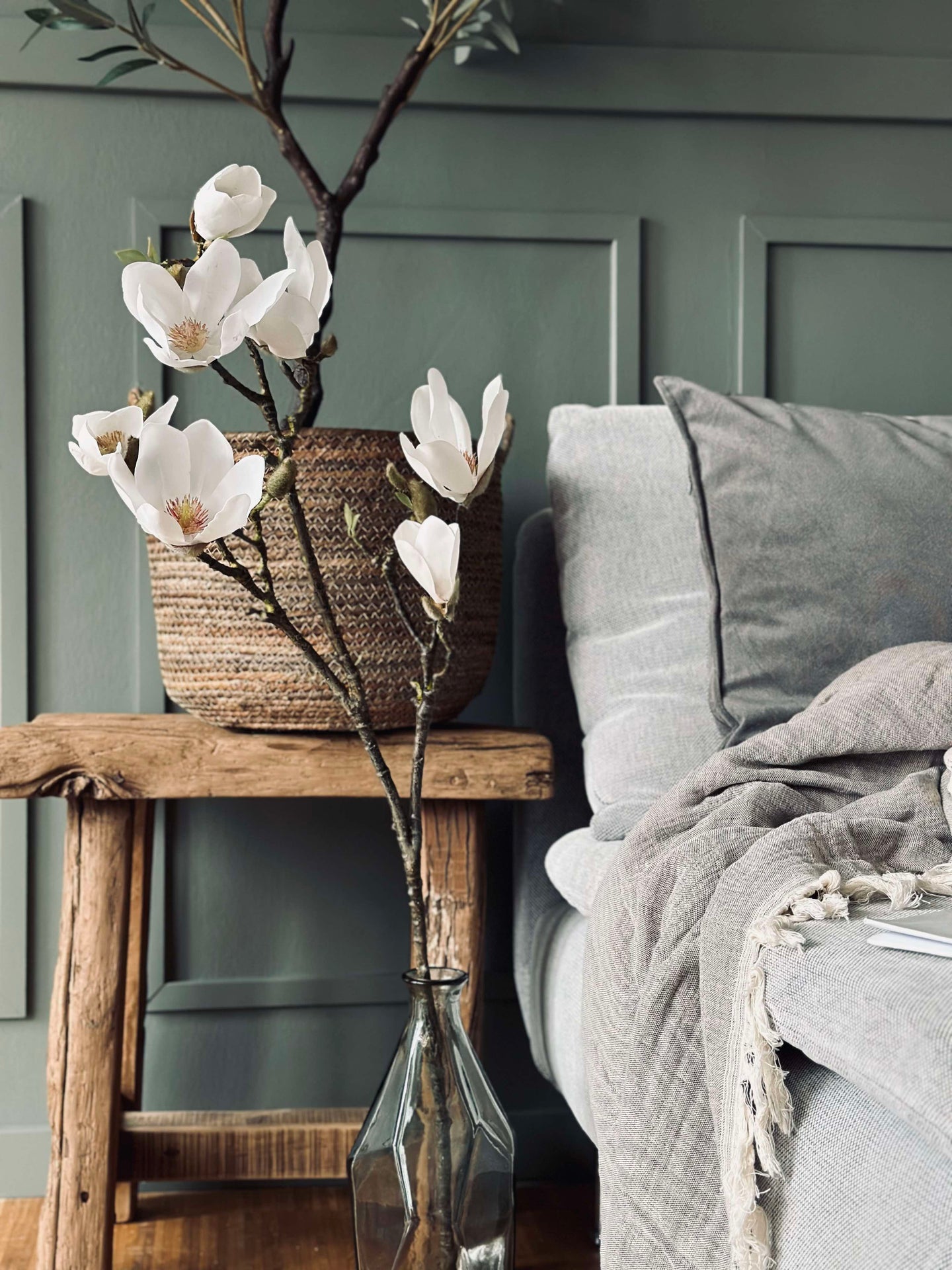 Blomma Magnolia - Vit 88 cm