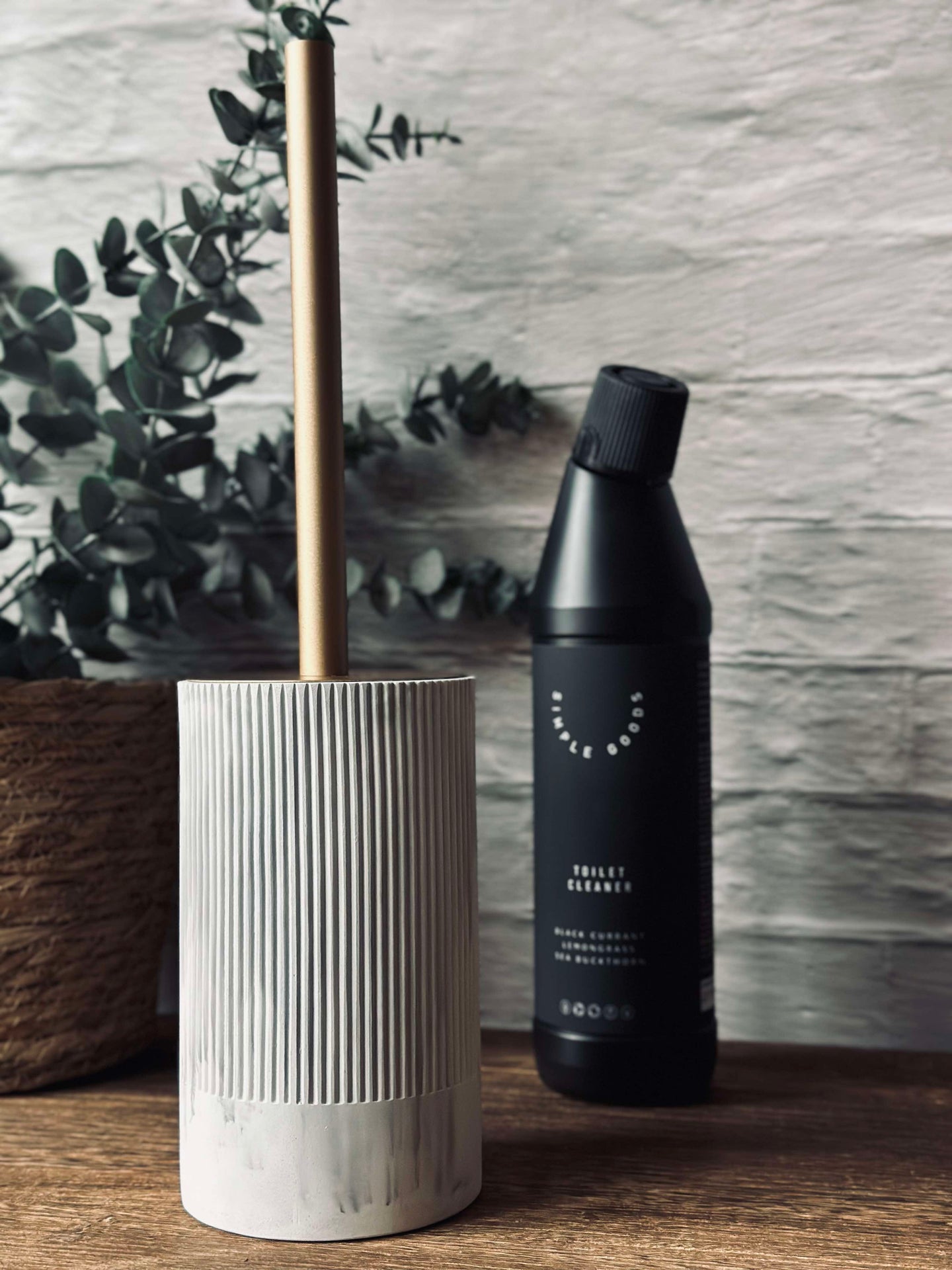 Toalettborste med marmoreffekt