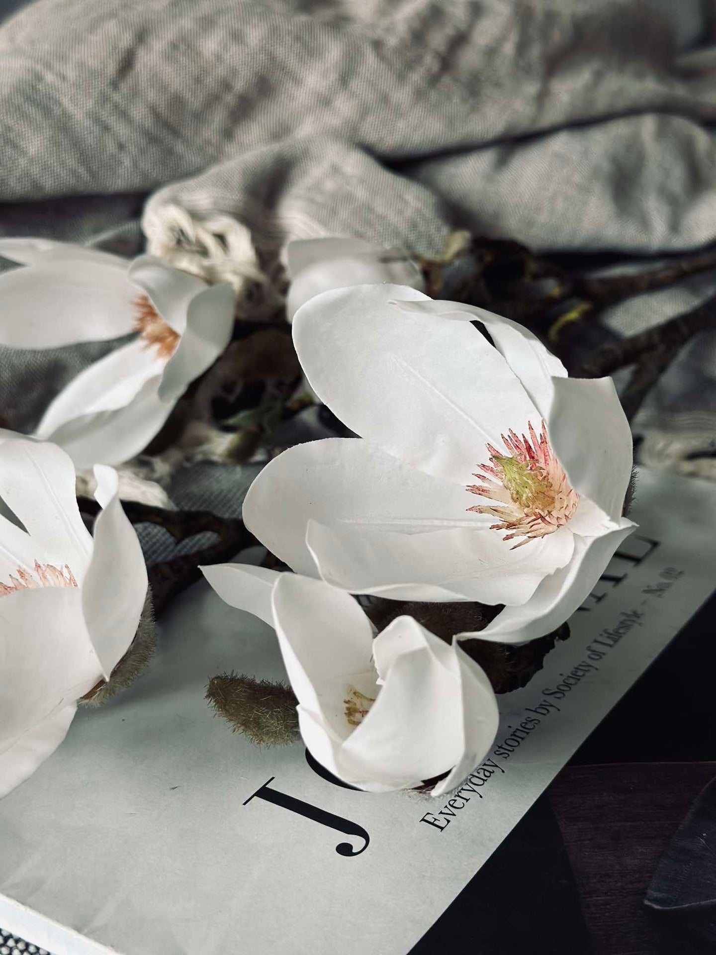 Blomma Magnolia - Vit 88 cm