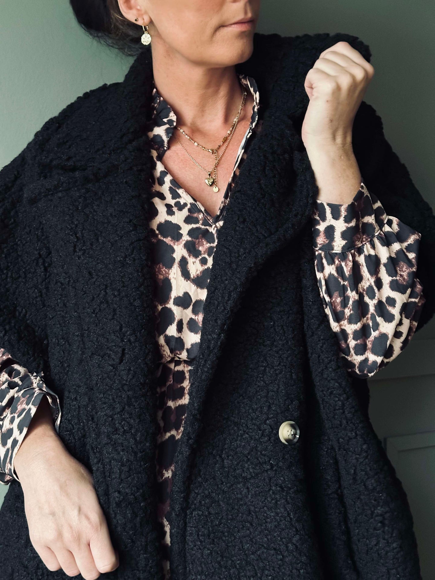 Väst oversize Molly Black