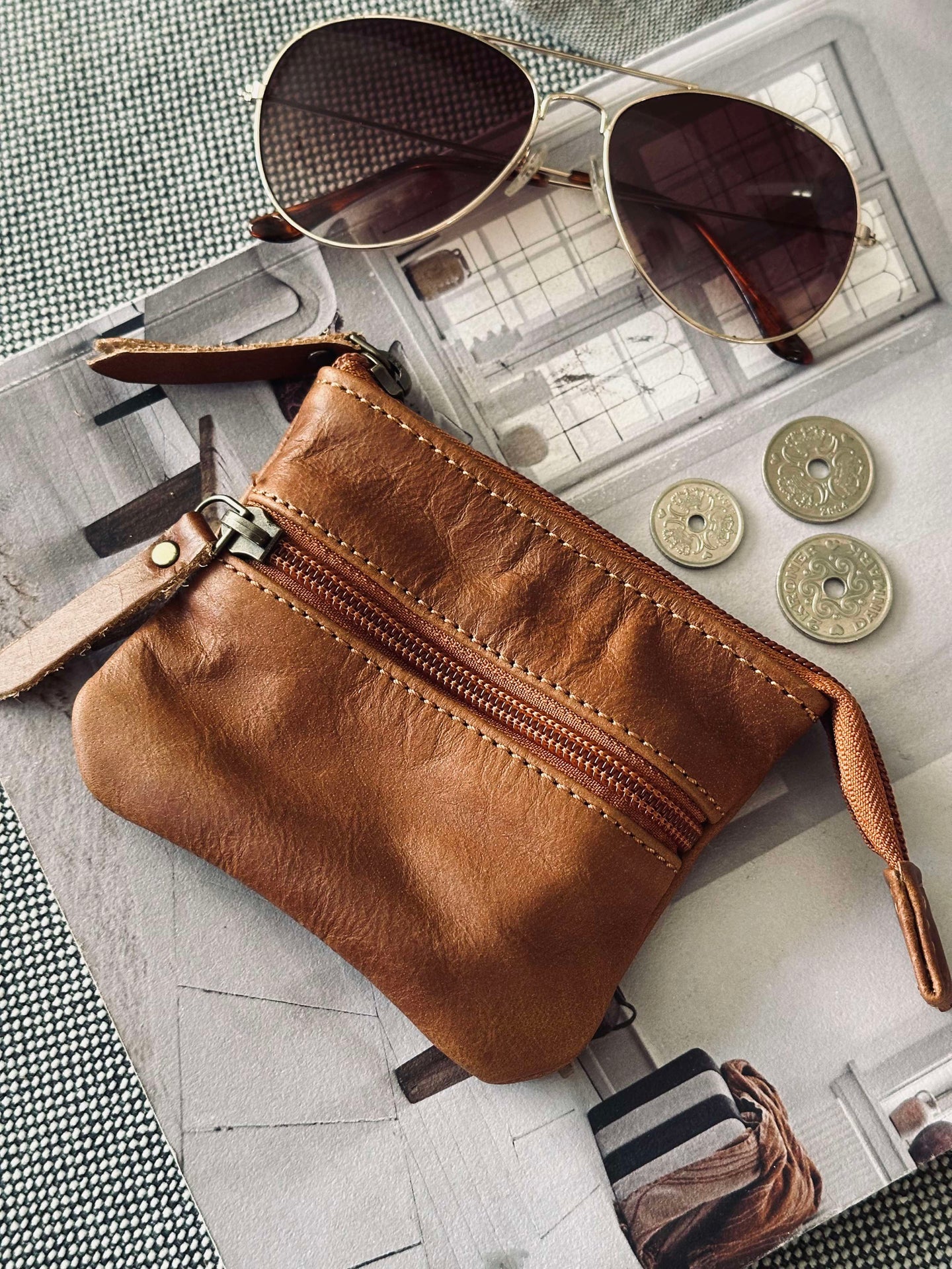 Plånbok i Cognac Buffelläder