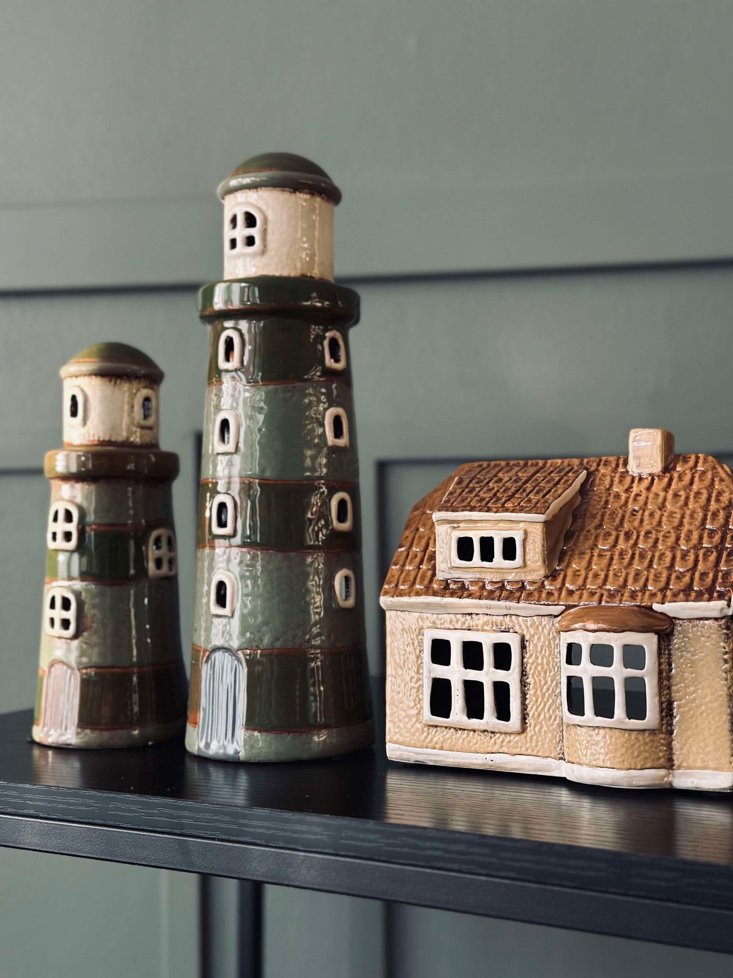 Fyrtorn Keramik - Grön Stor