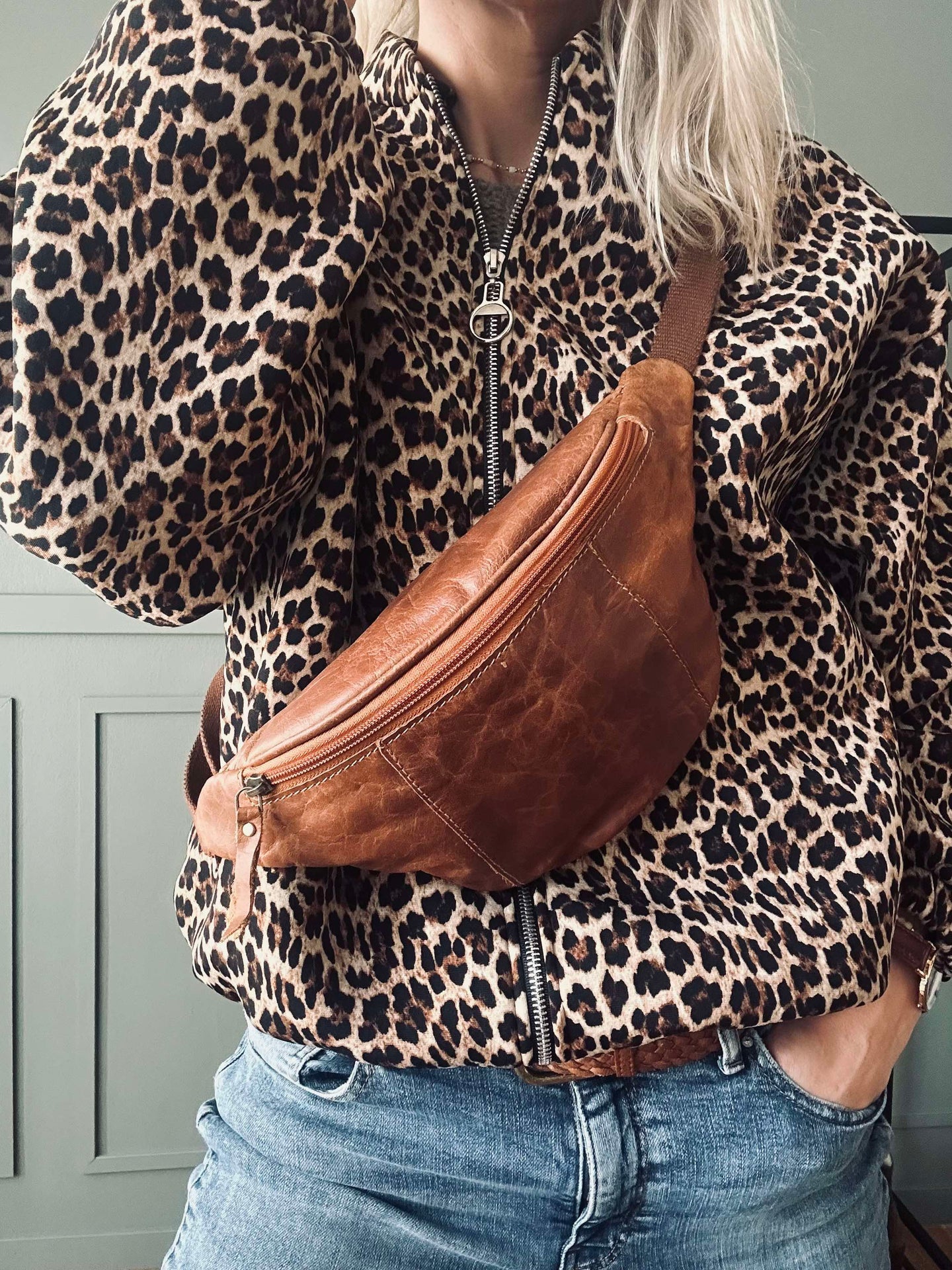 Bumbag Oline Cognac buffelläder