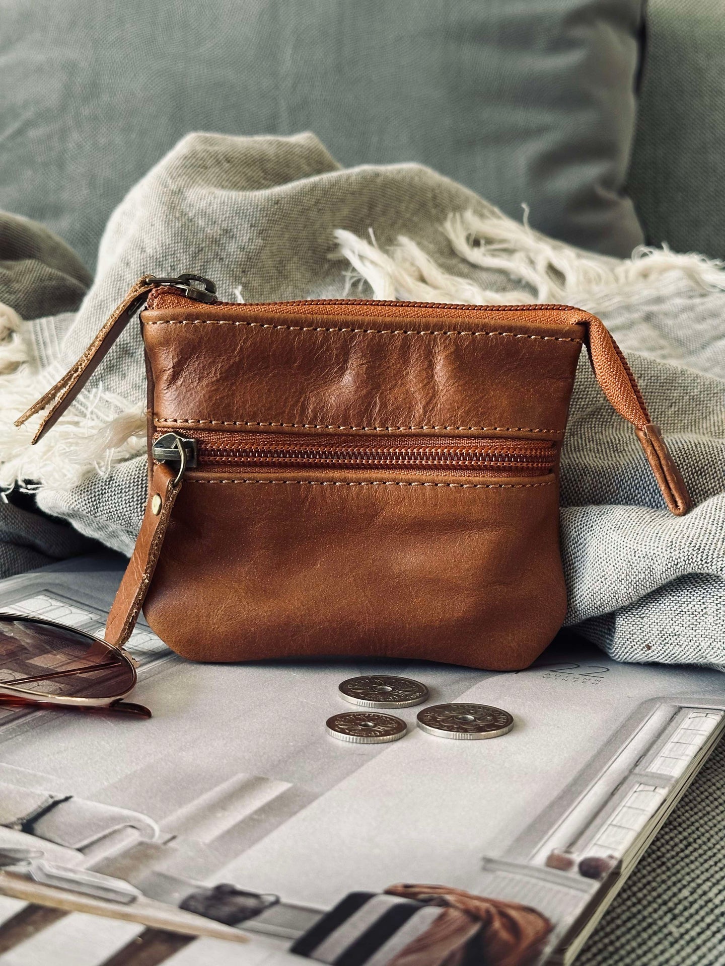 Plånbok i Cognac Buffelläder