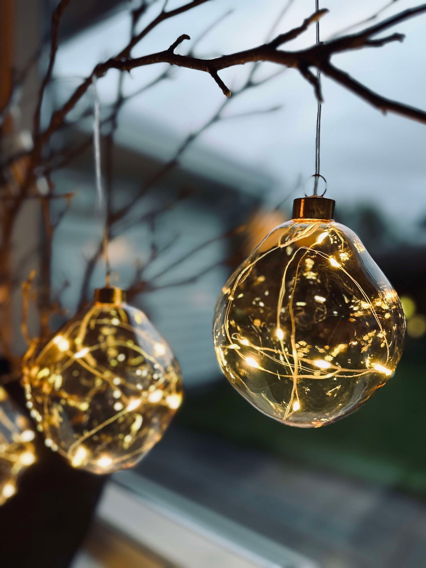 LED Ljuskulor Golden - Set med 3 st