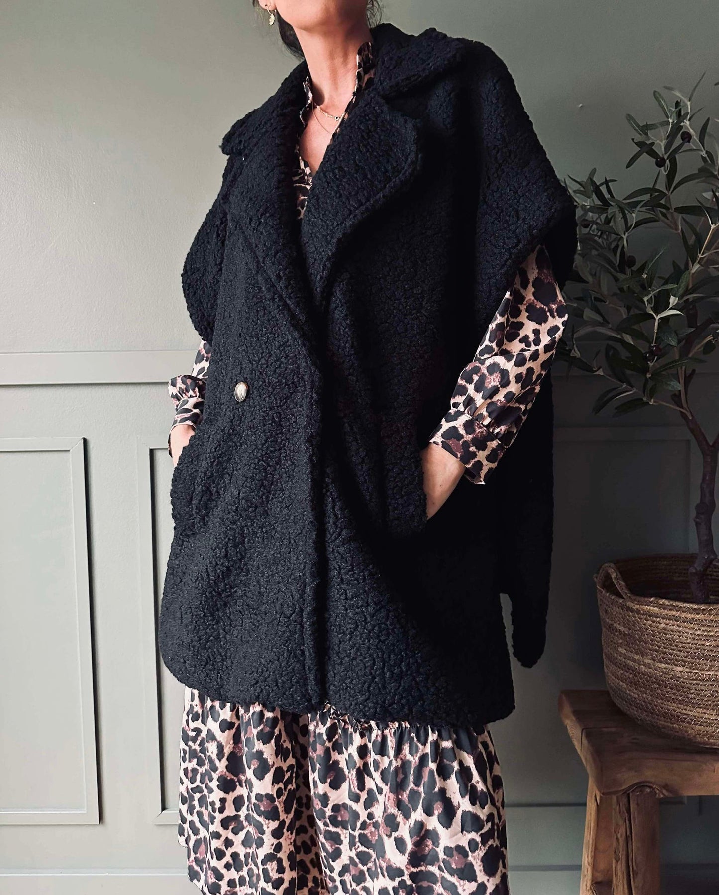 Väst oversize Molly Black