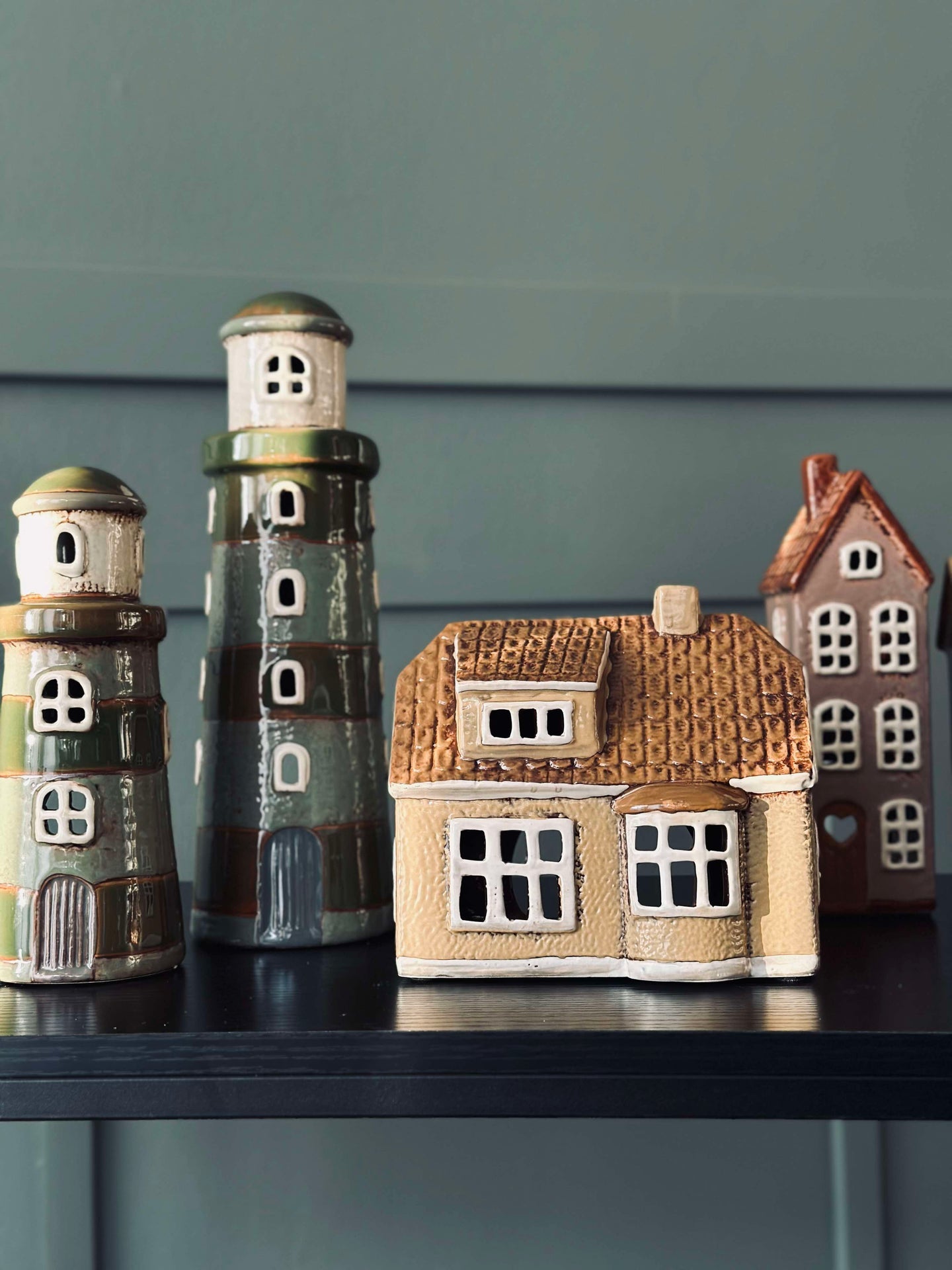 Fyrtorn Keramik - Grön Stor