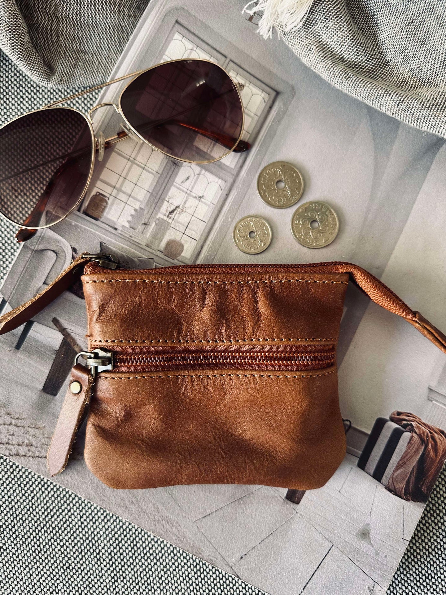 Plånbok i Cognac Buffelläder