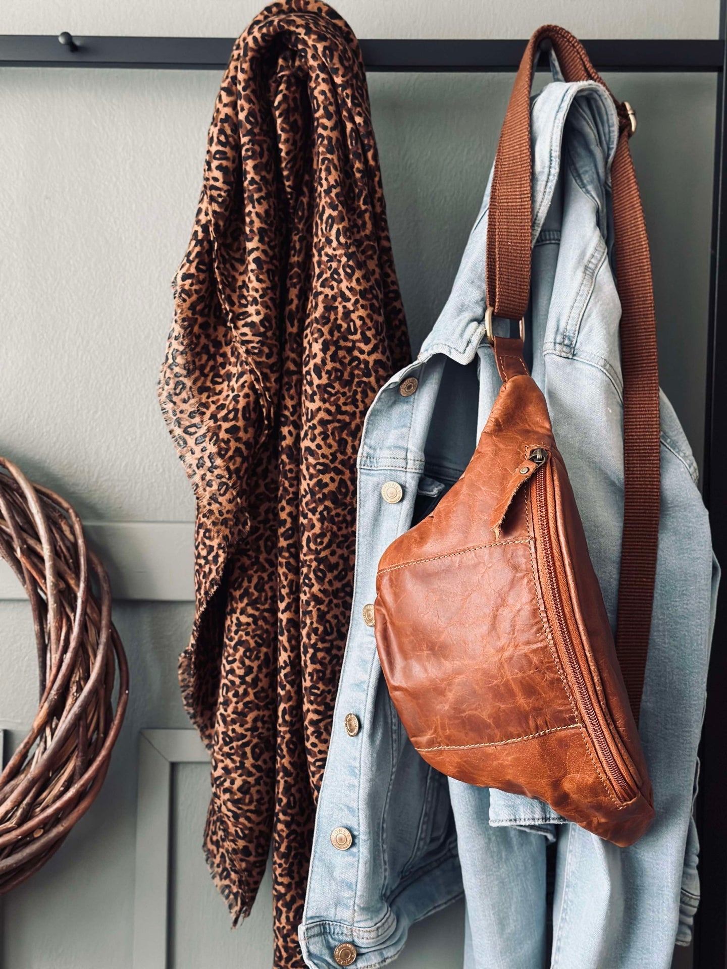Bumbag Oline Cognac buffelläder