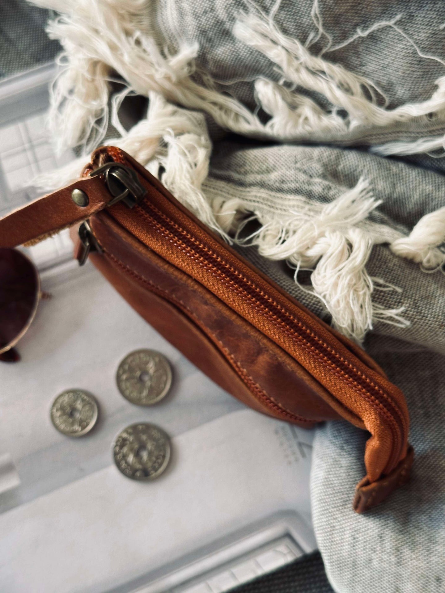 Plånbok i Cognac Buffelläder