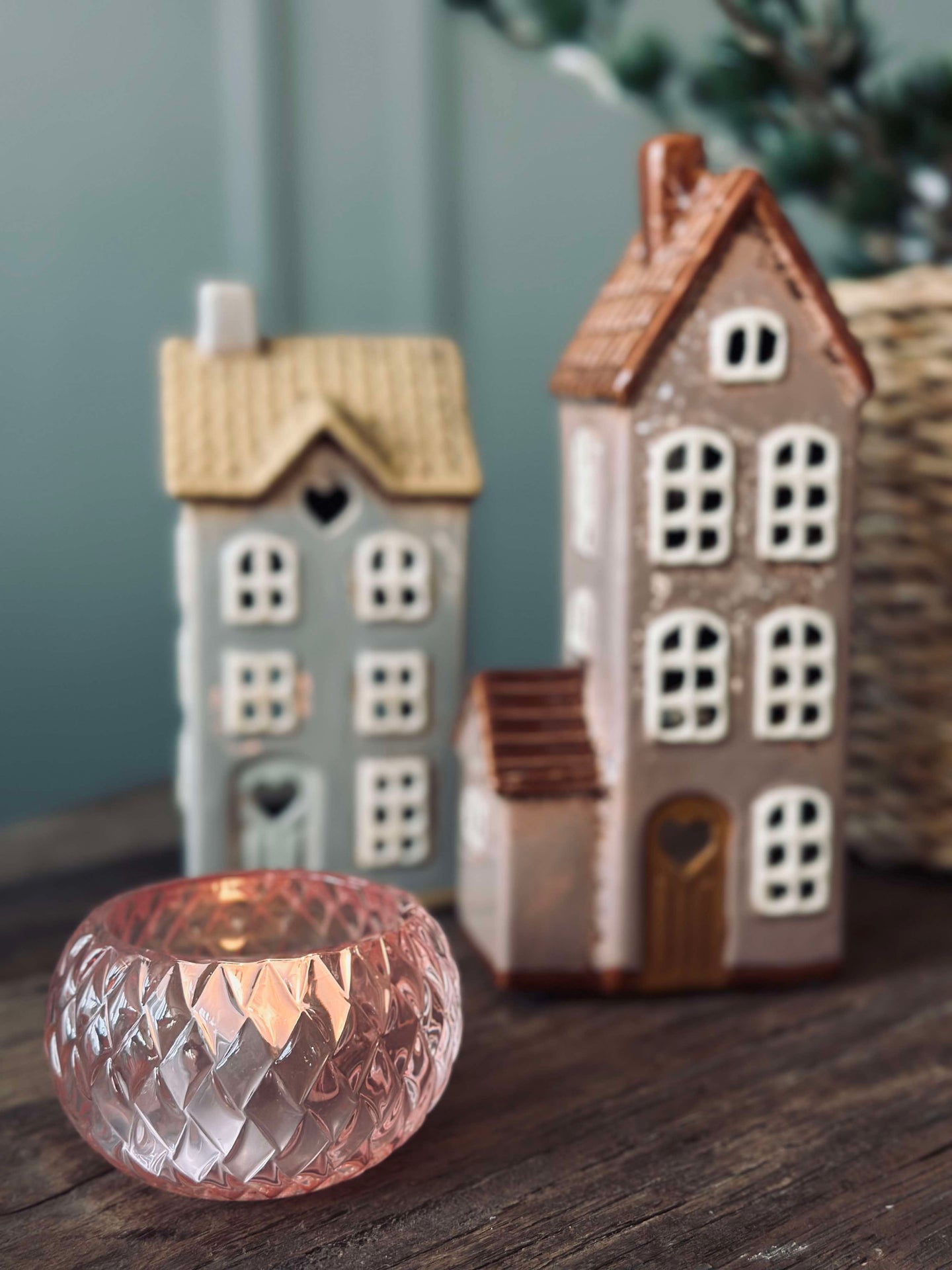 Ljusstake för värmeljus Diamond - Light Pink