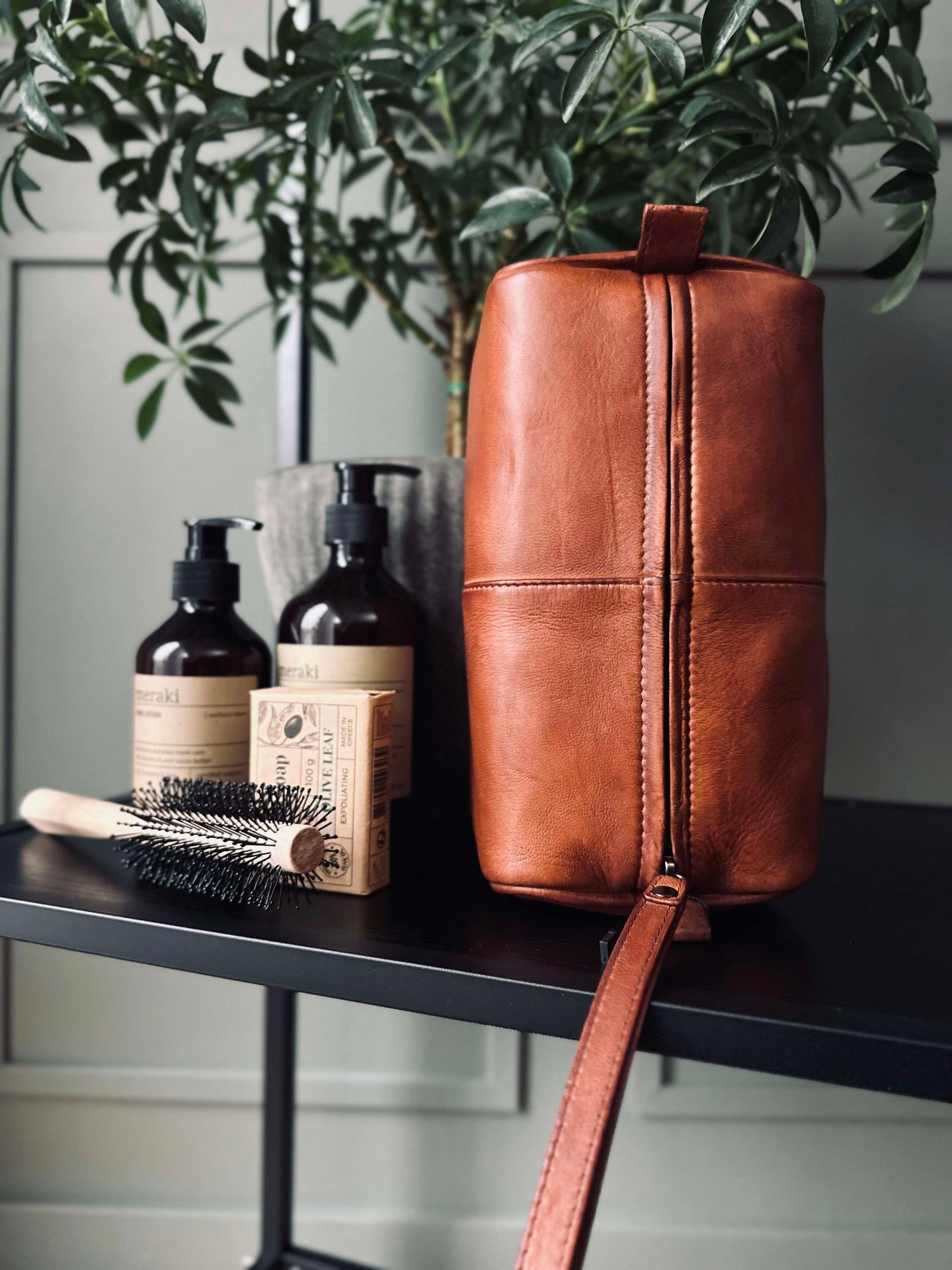 Toalettväska Roy Cognac