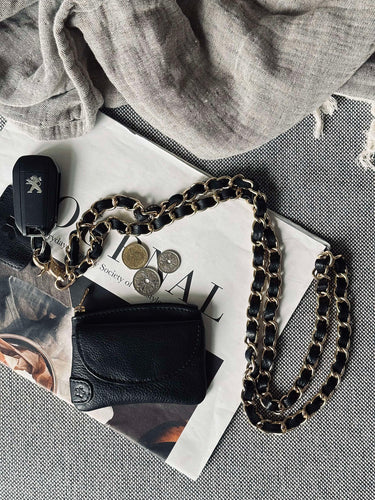 Mobil / Nyckelrem – Svart läder