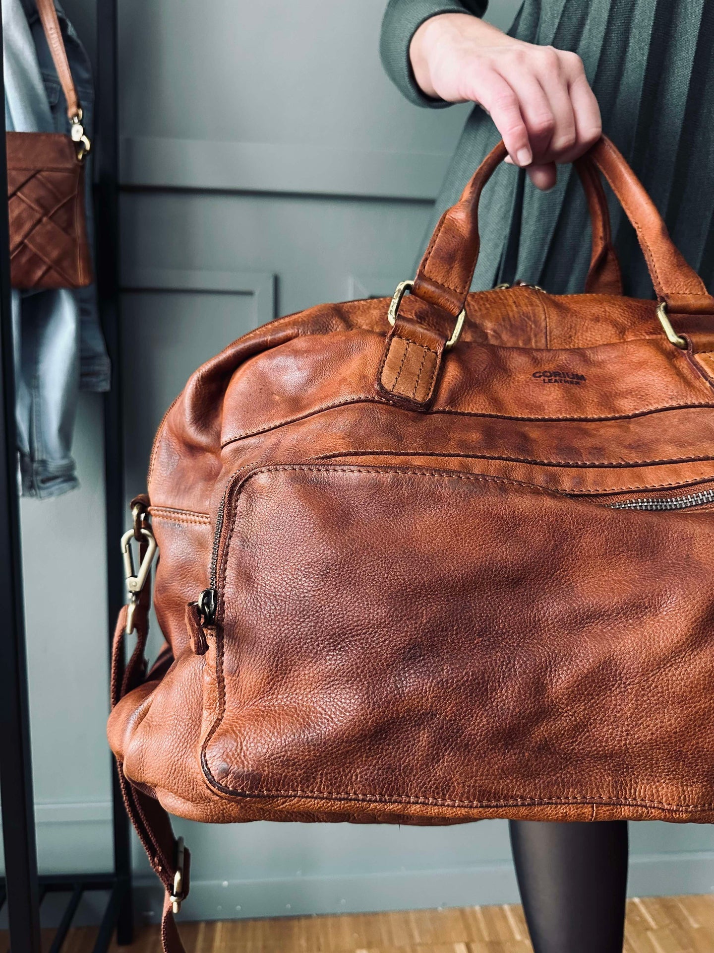 Weekendväska Raw boheme - Cognac