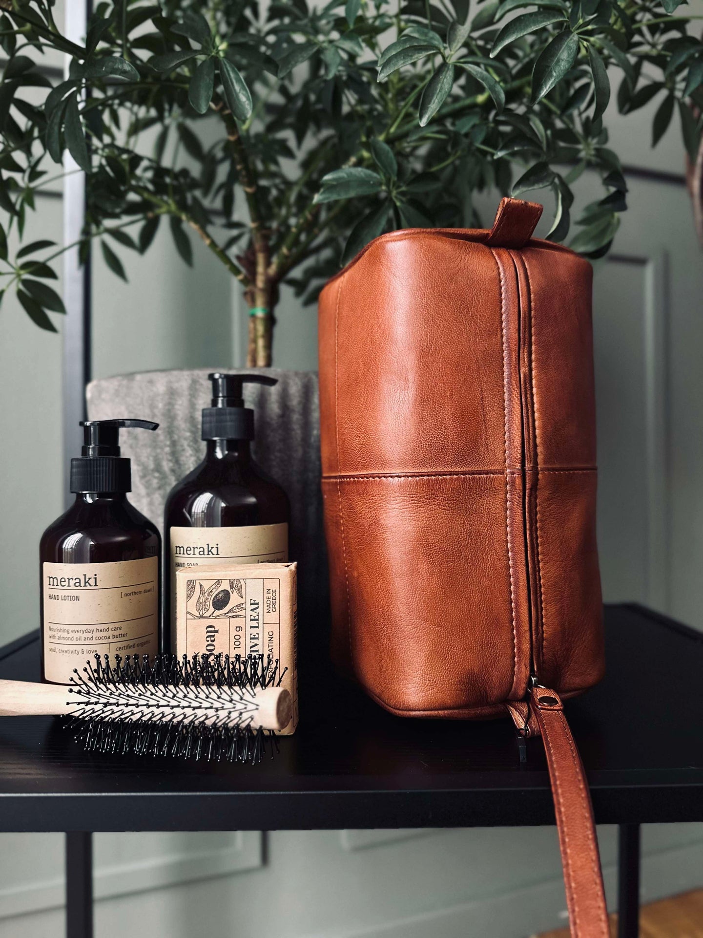 Toalettväska Roy Cognac