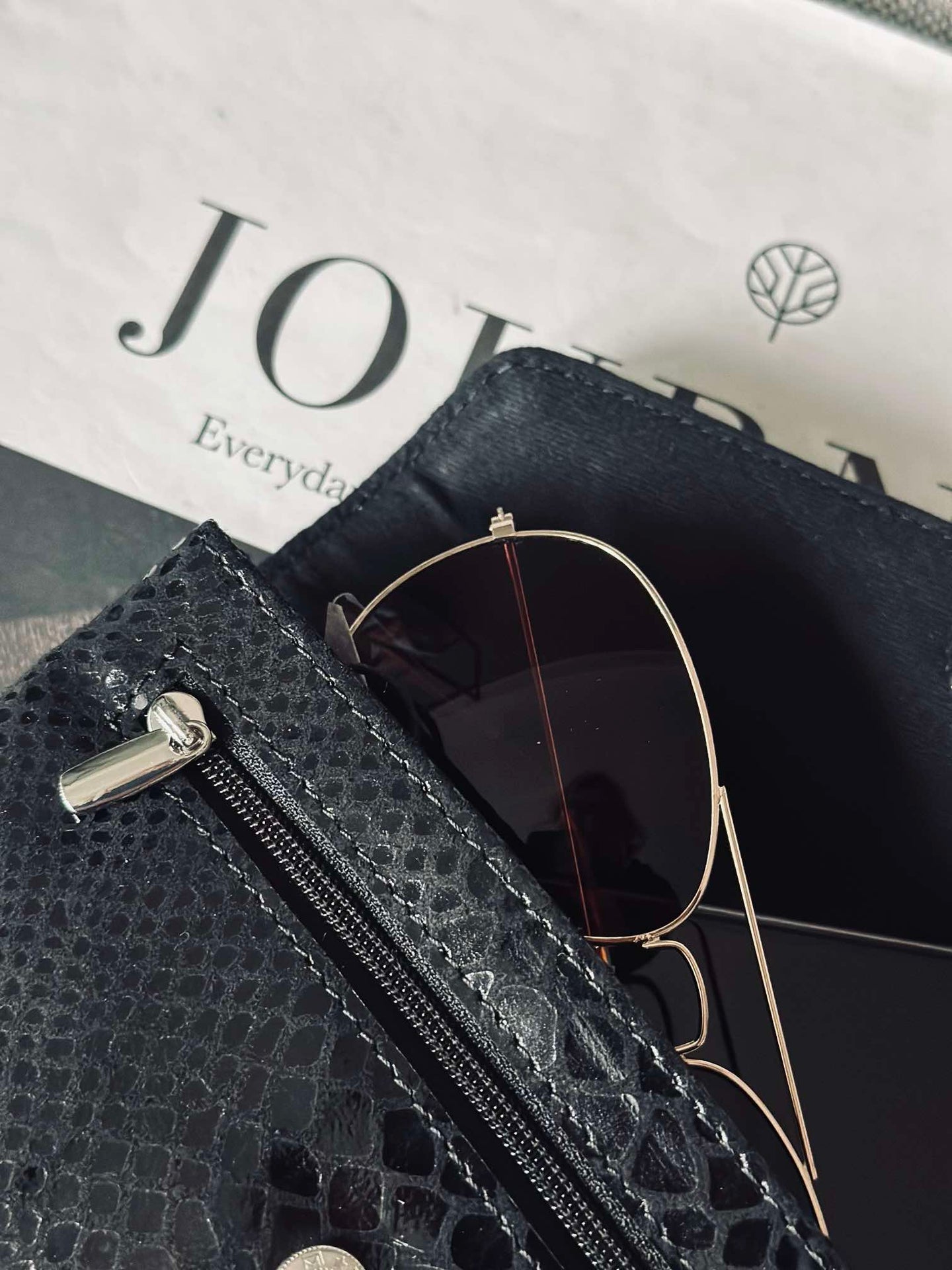 Plånbok Aura Black Croco