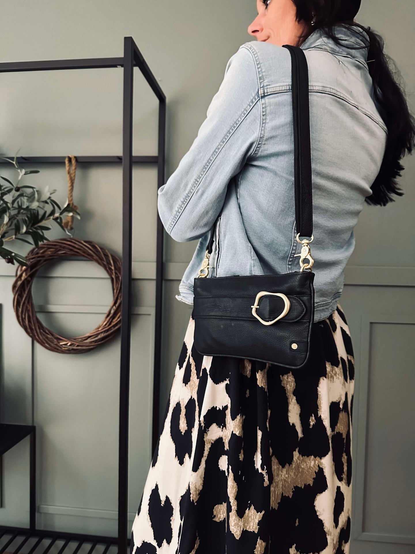 Kuvertväska Berlin - Svart läder