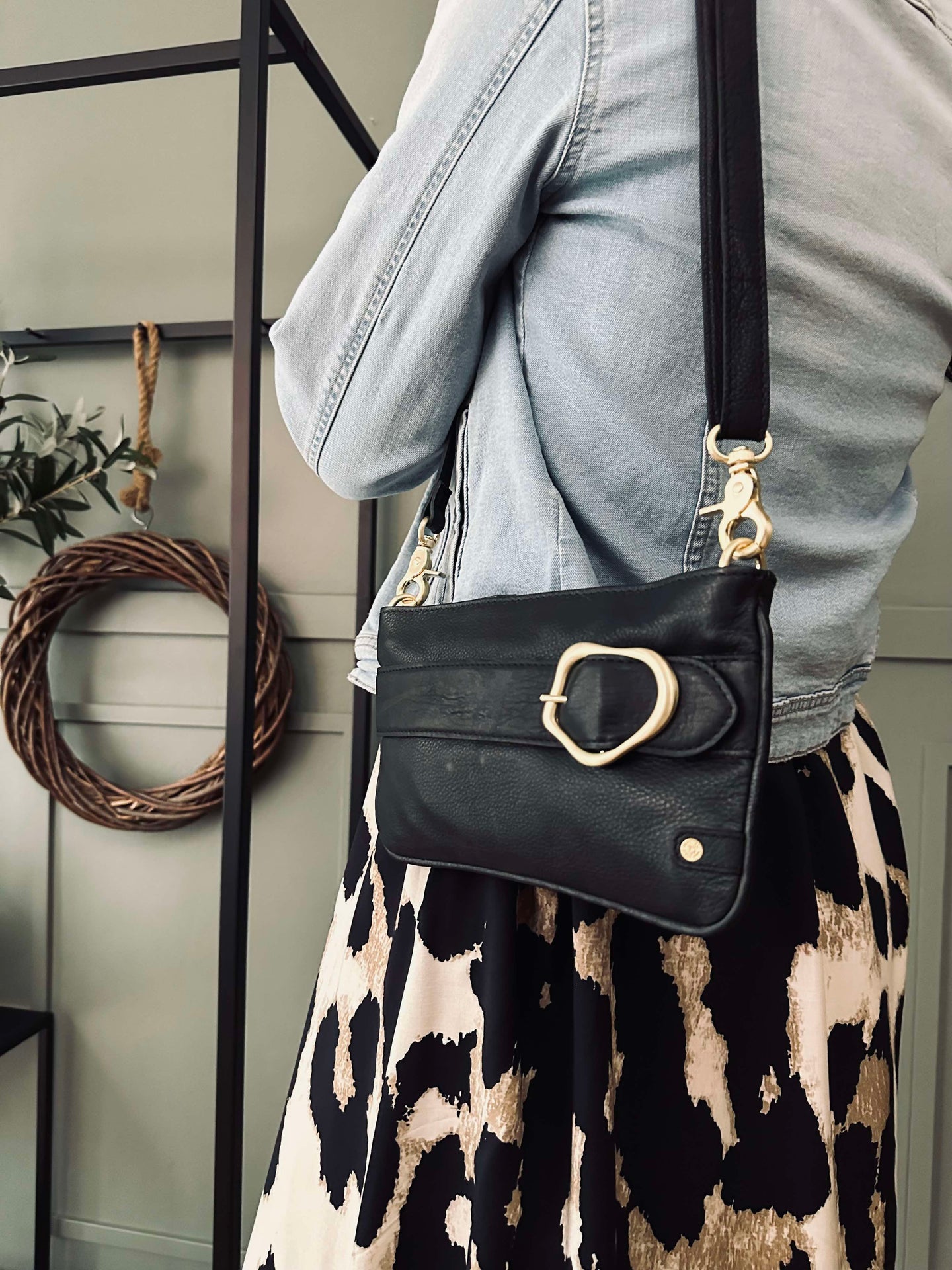 Kuvertväska Berlin - Svart läder