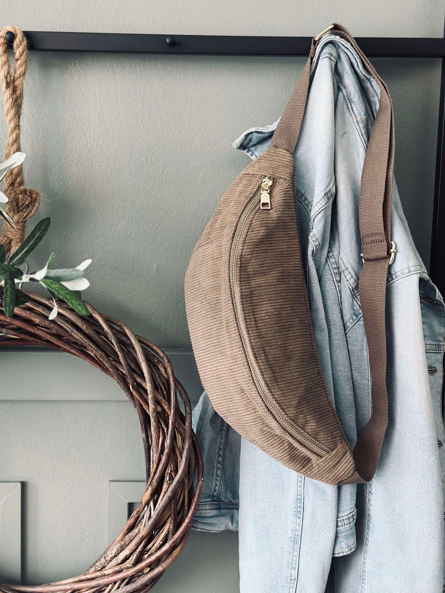 Bumbag - Beige sammet