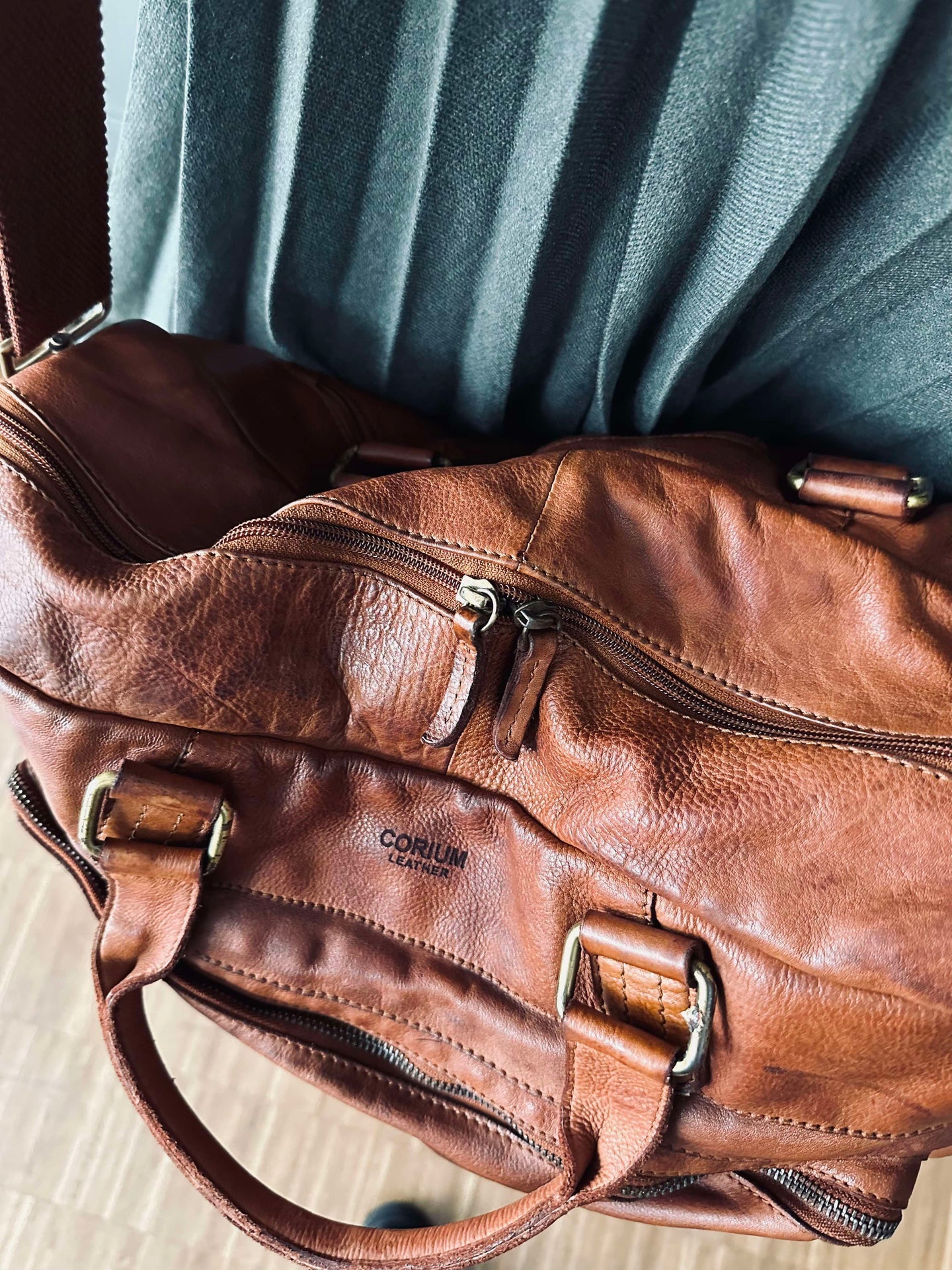 Weekendväska Raw boheme - Cognac